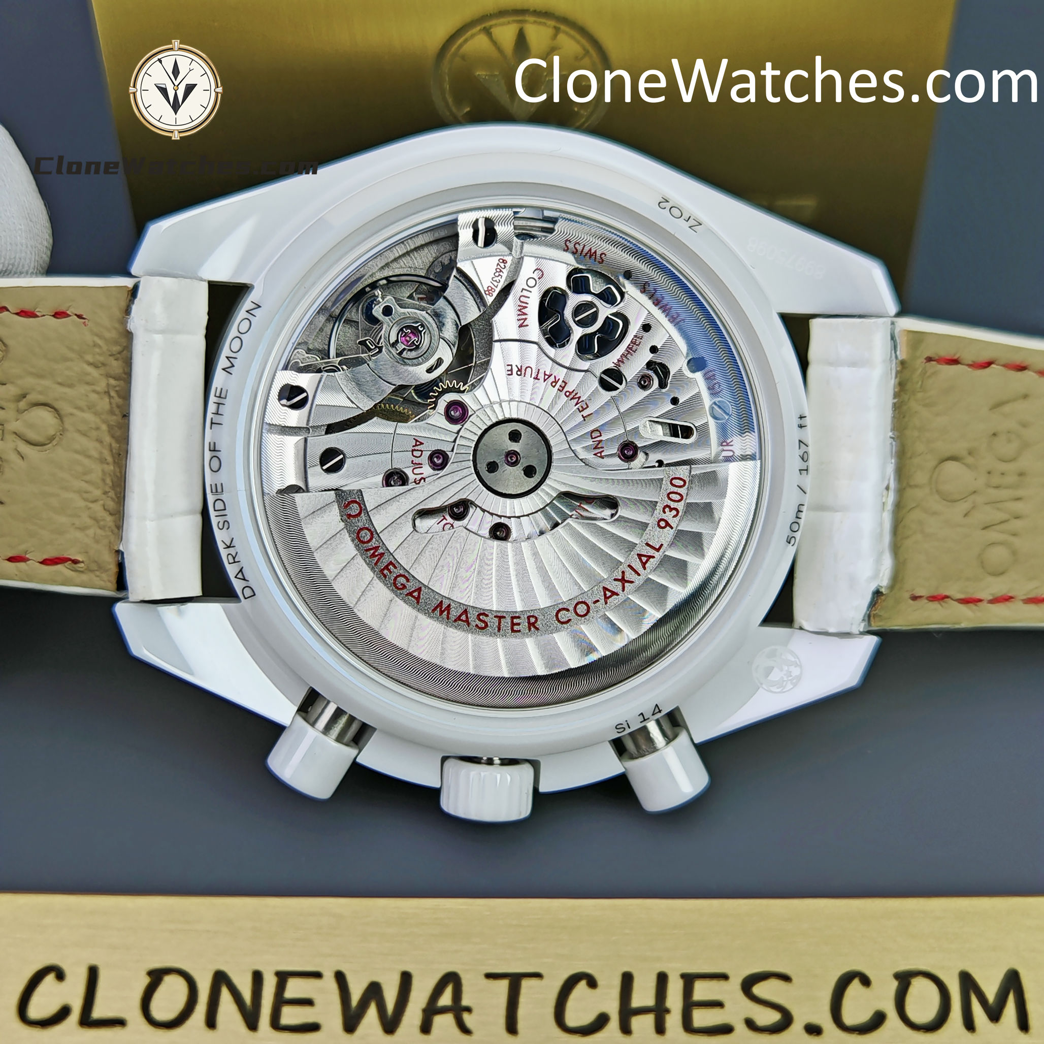 OMEGA Super Clone Watches 1:1 Speedmaster Dark Side of the Moon 311.93.44.51.04.002 44.25mm White Side of the Moon