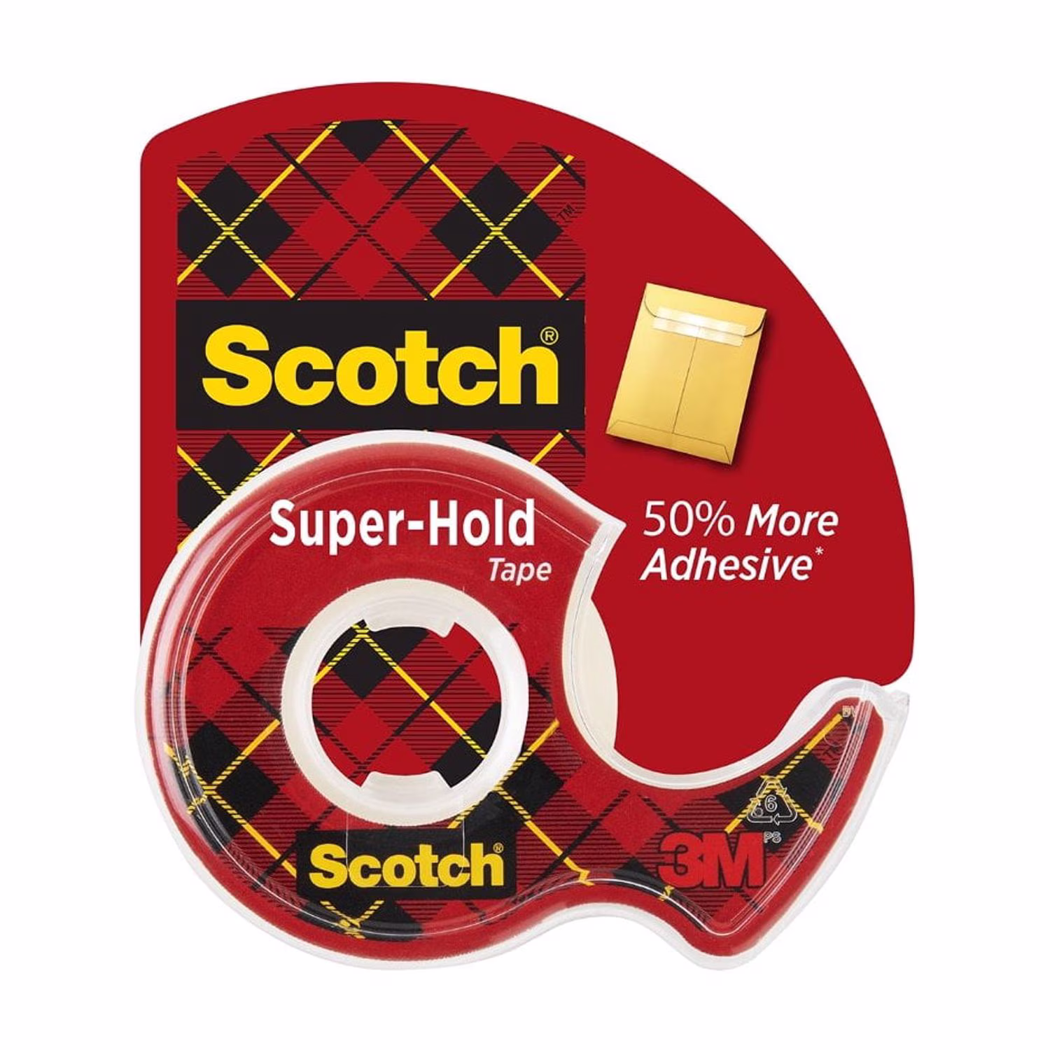 Scotch Super Hold Clear Tape Dispenser, 3/4 in x 650 in, 1 Dispenser