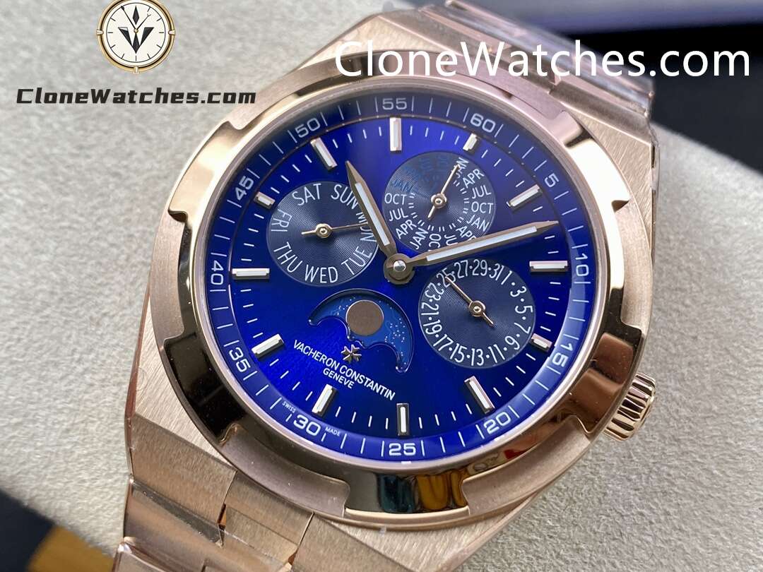 Vacheron Constantin Super Clone Watches 1:1 Overseas perpetual calendar Rose Gold 4300V/220R-B509