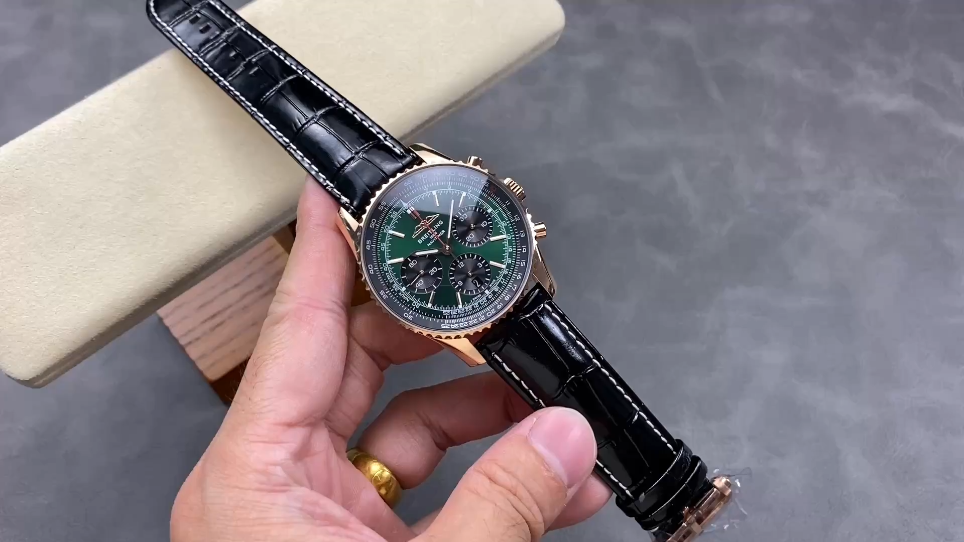 Breitling Navitimer B12 Chronograph RB0137241L1P1 41 Black Strap Replica