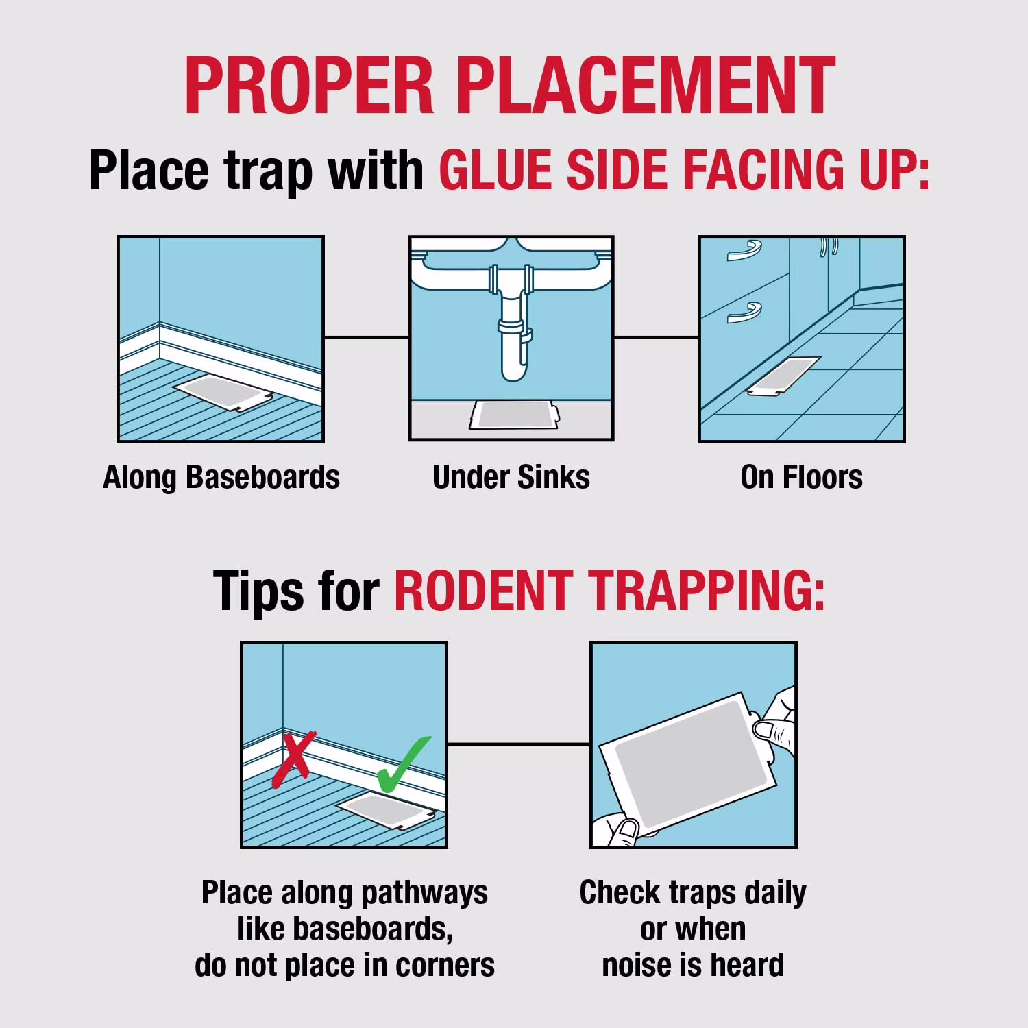 Catchmaster Mouse & Insect Solid Glue Board Traps, 4 Count