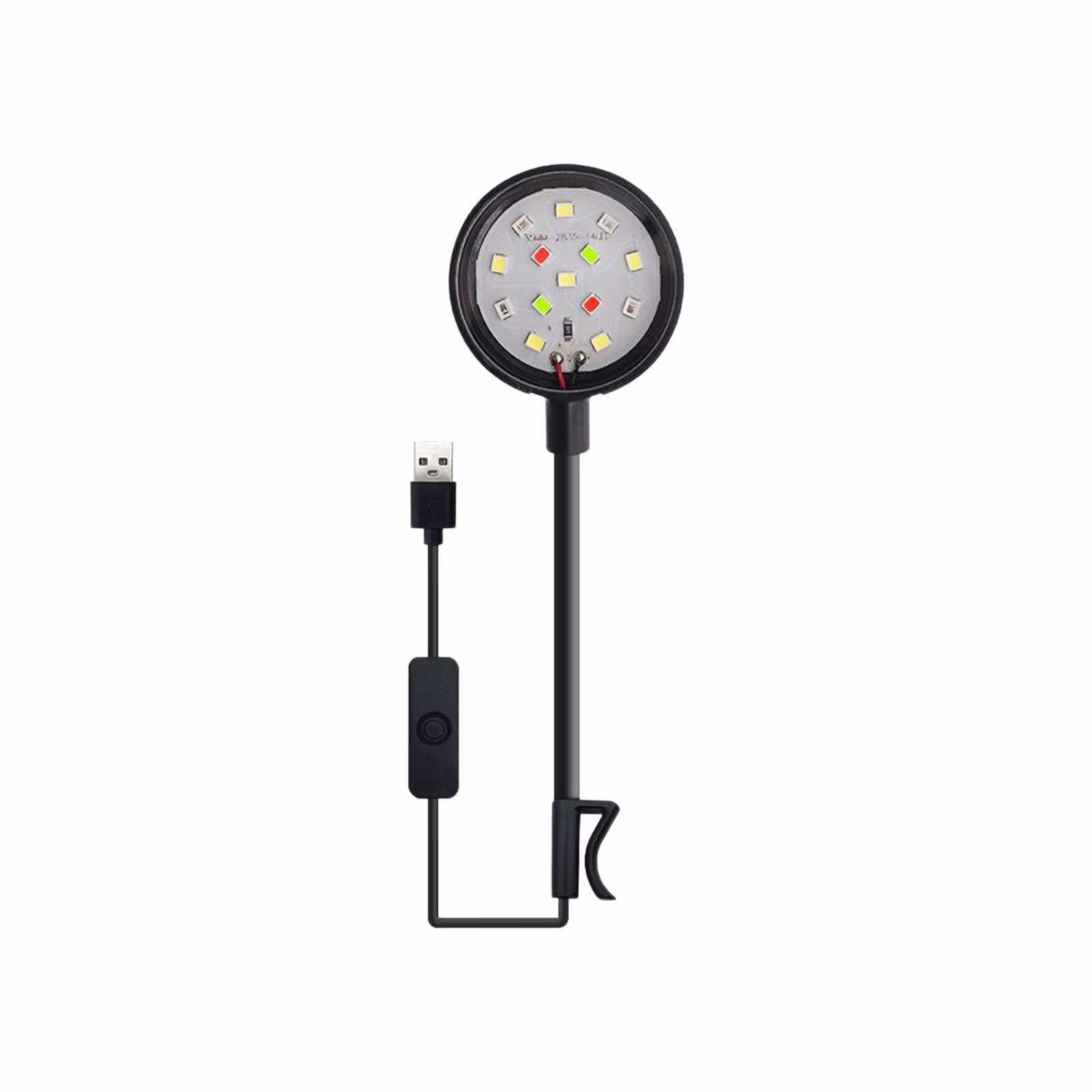 Tarmeek USB LED Aquarium Light, RGB Color Changing Submersible Fish Tank Light with IP68 Waterproof, Adjustable Brightness Low Voltage Spotlights for Tank Black