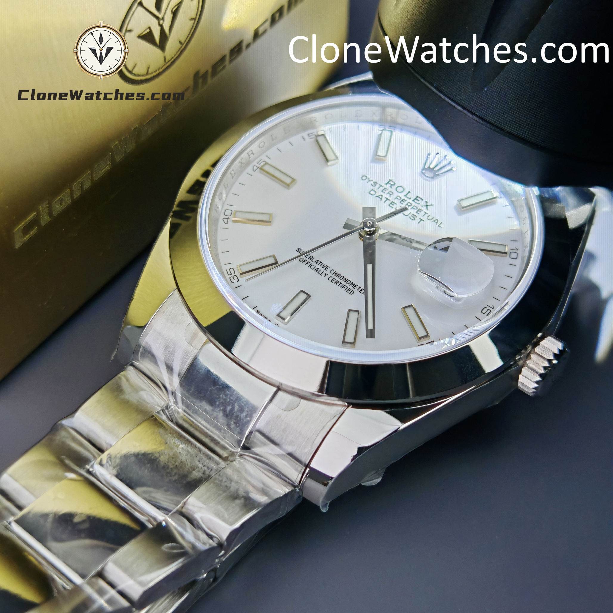 Rolex Super Clone Watches 1:1 DateJust White Dial M126300 – 0005 Oyster 41MM 3235 Movement