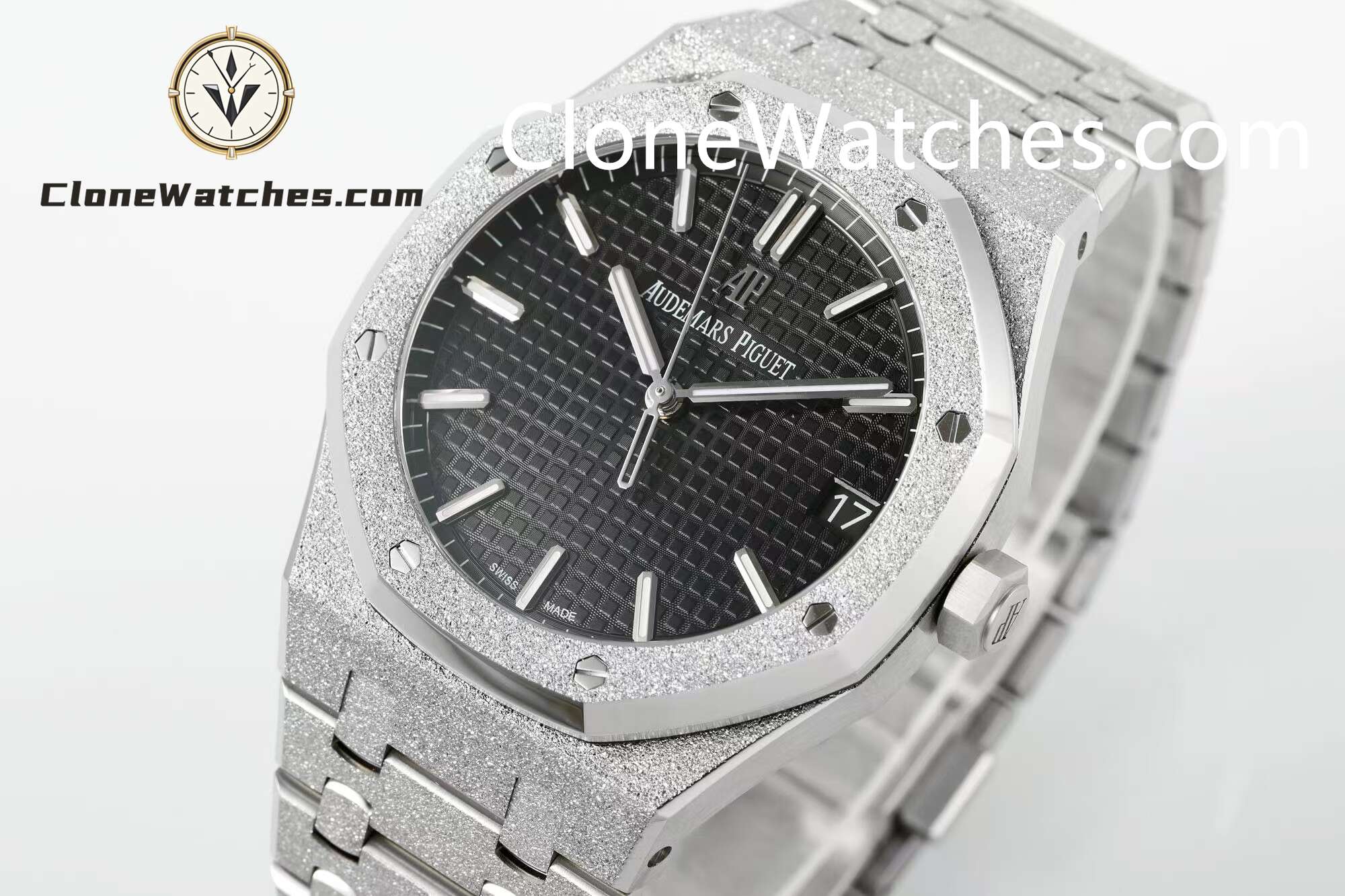 Audemars Piguet Super Clone Watches 1:1 Royal Oak Frost 15500 Black Dial