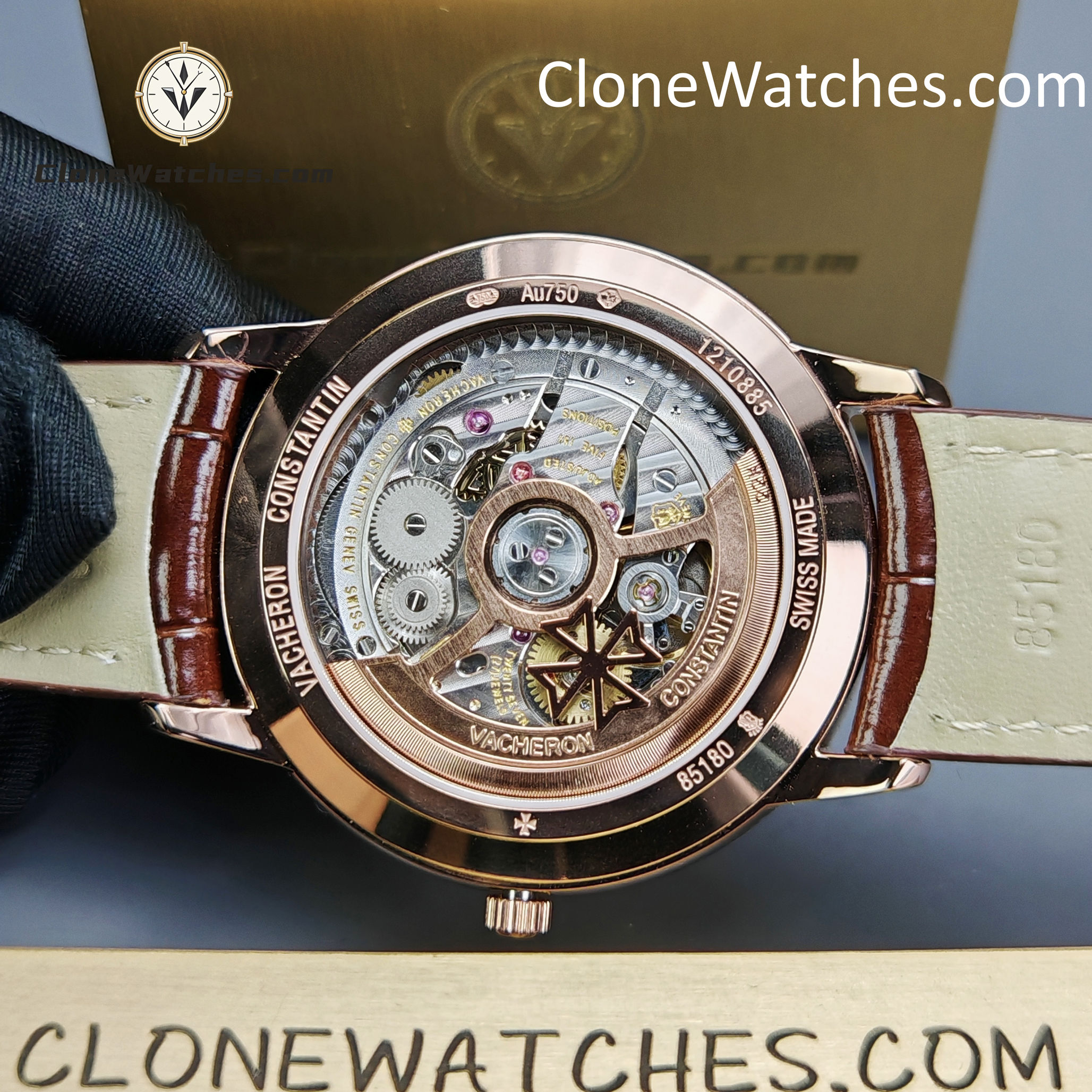 Vacheron Constantin Super Clone Watches 1:1 Patrimony Rose Gold 85180/000R-9248 White Dial