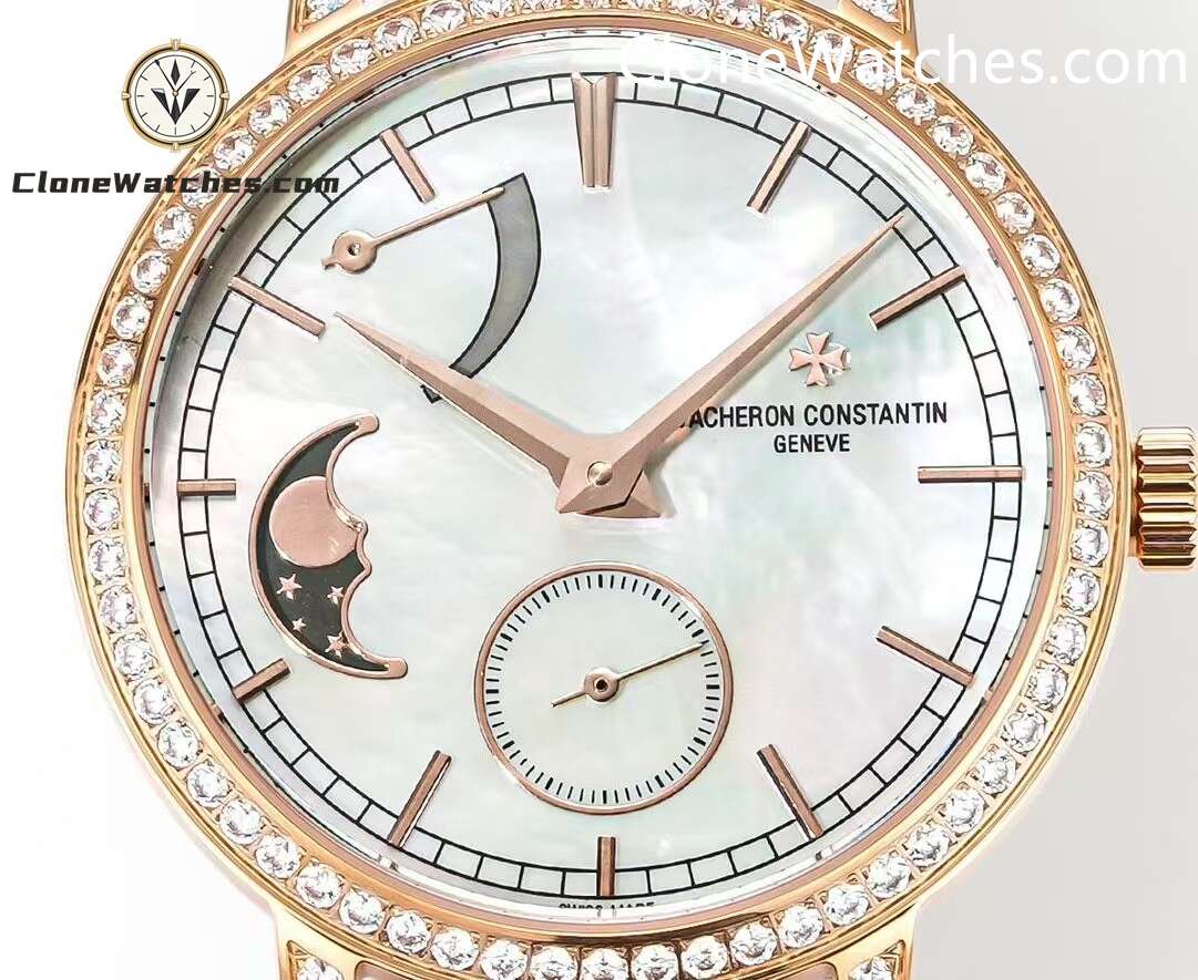 Vacheron Constantin Super Clone Watches 1:1 Traditionnelle Moon Phase 83570/000R-9915 White Dial