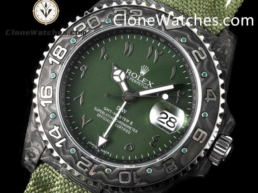 Modified Super Clone Watches 1:1 DIW Rolex GMT Master II “OLIVE GREEN” 3285 Movement