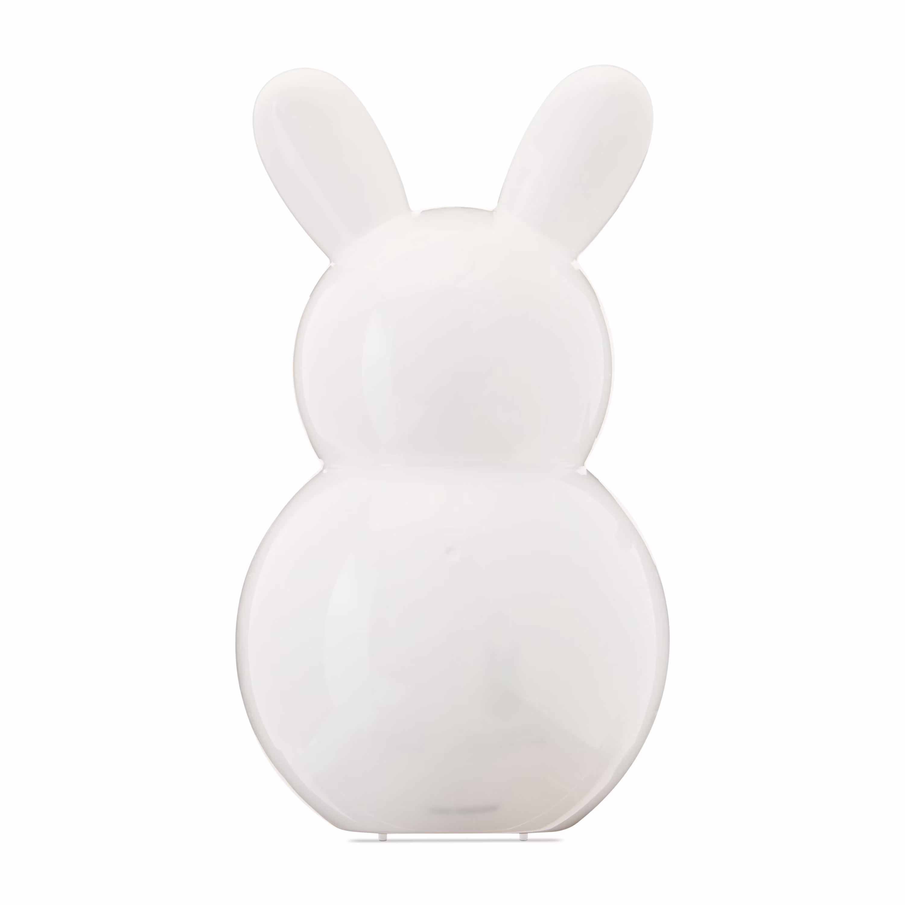Plastic Bunny Container, White, 10.25