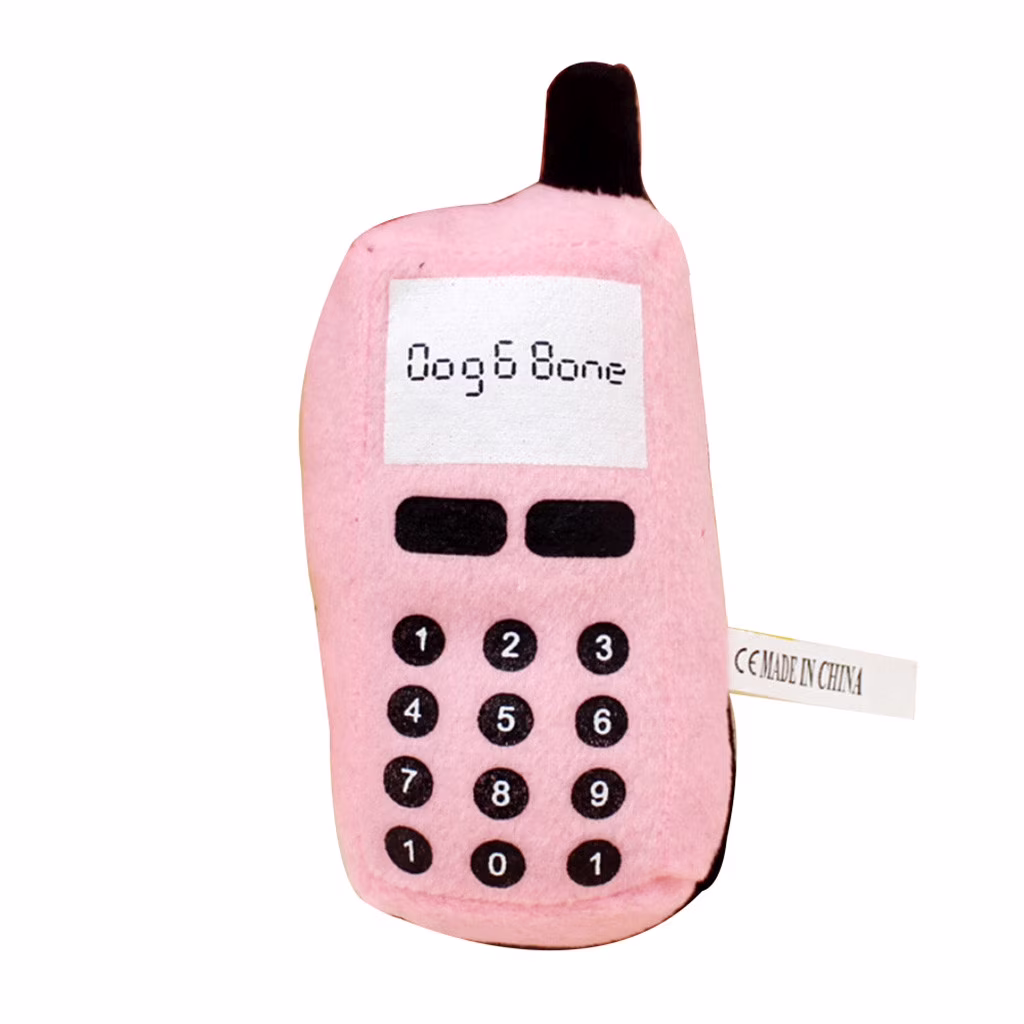 Interactive Dog Toy Colorful Pet Puppy Dogs Chew Toys Cute Phone Shape Play Squeaky Sound Plush Toys
