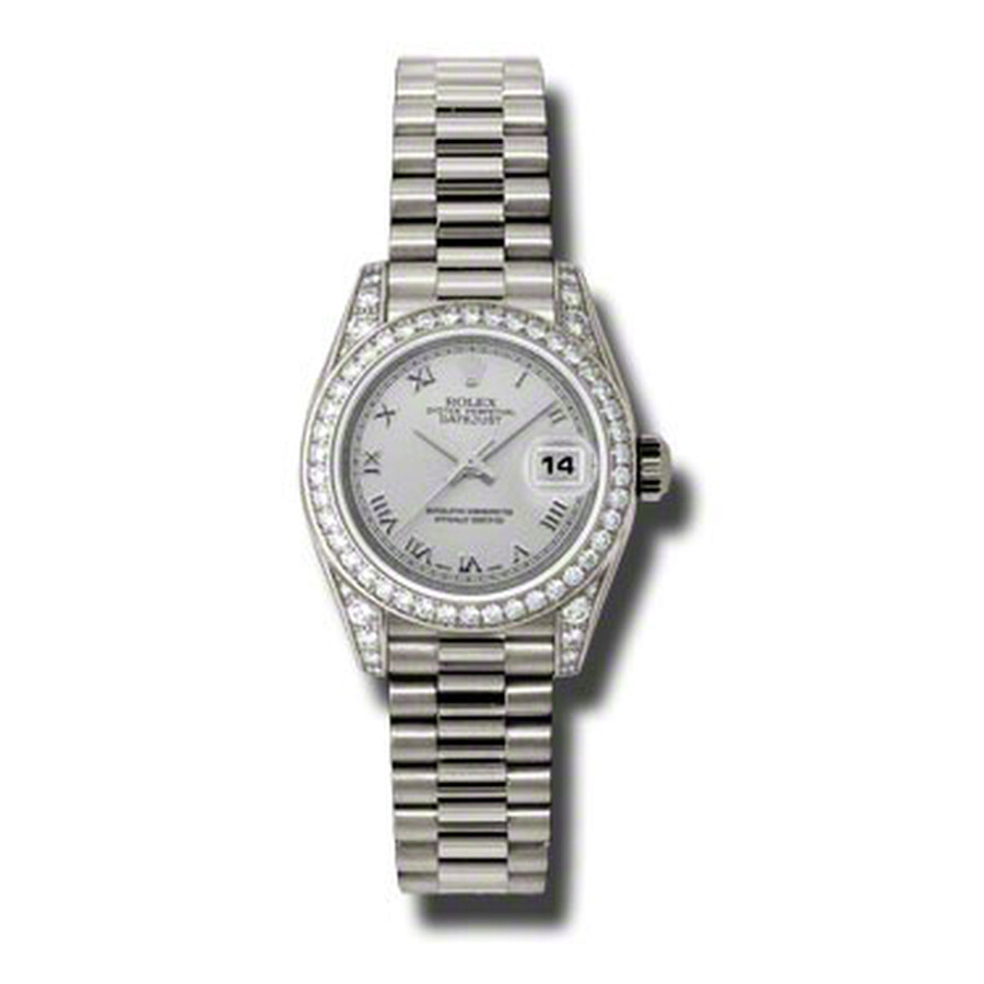 Rolex Lady-Datejust 26 Silver Dial 18K White Gold President Automatic Ladies Watch 179159SRP（Lifetime free warranty+90-days replacement service & Refund!.）
