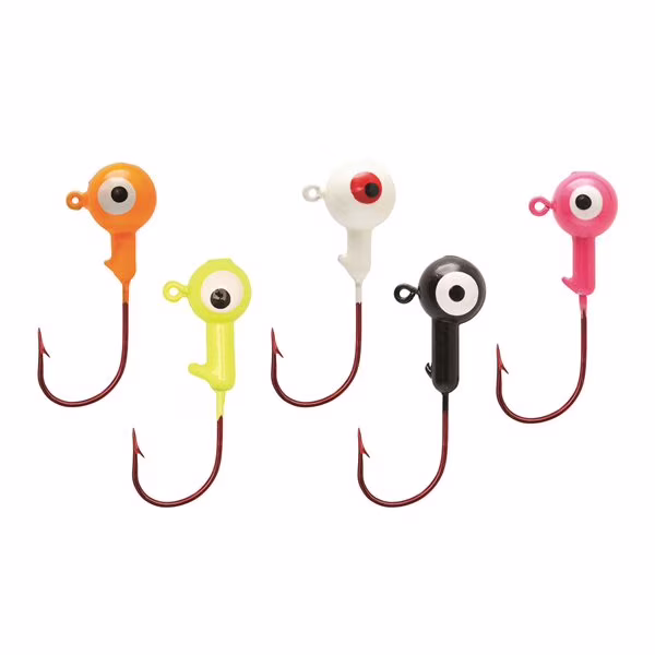 Eagle Claw Ball Head 1/16 Oz, Asst, Red Hook