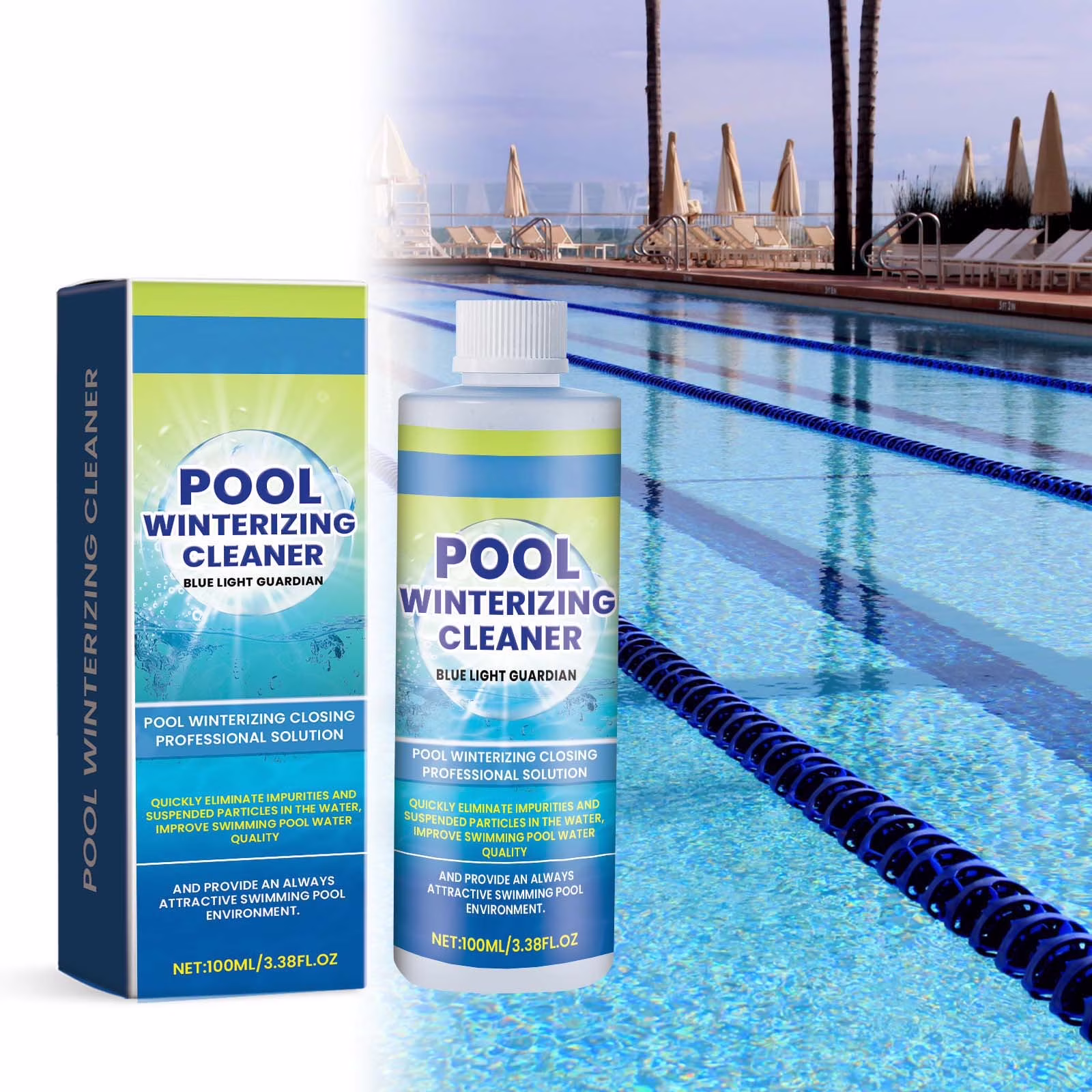 Pool Clarifier & Water Flocculant, Super Concentrated Floc for Cloudy Swimming Pools, Improve Swimming Pool Water Quality multicolor