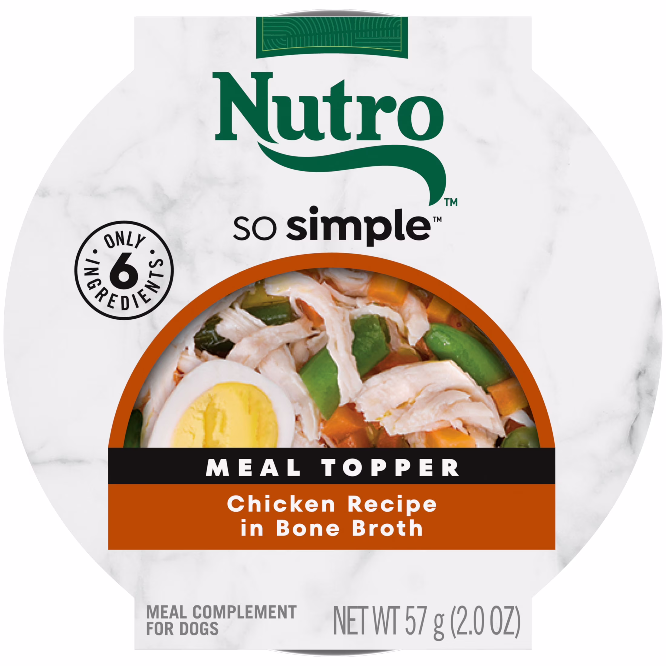 Nutro So Simple Chicken Recipe In Bone Broth Wet Dog Meal Complement, 2 Oz Tray