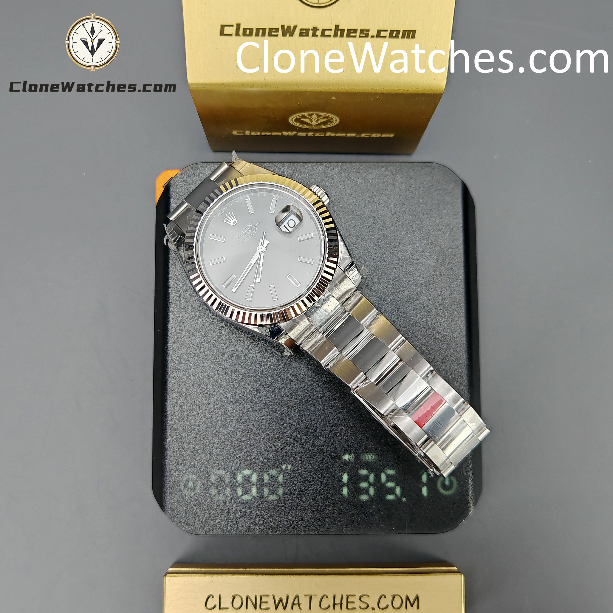 Rolex Super Clone Watches 1:1 DateJust Gray Dial m126334-0013 Oyster 41MM 3235 Movement