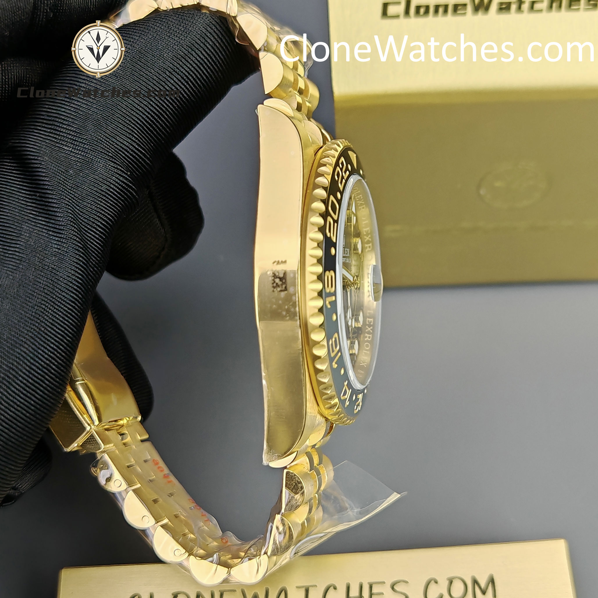 Rolex Super Clone Watches 1:1 GMT Master II 18k Gold m126718grnr Jubilee 3285 Movement