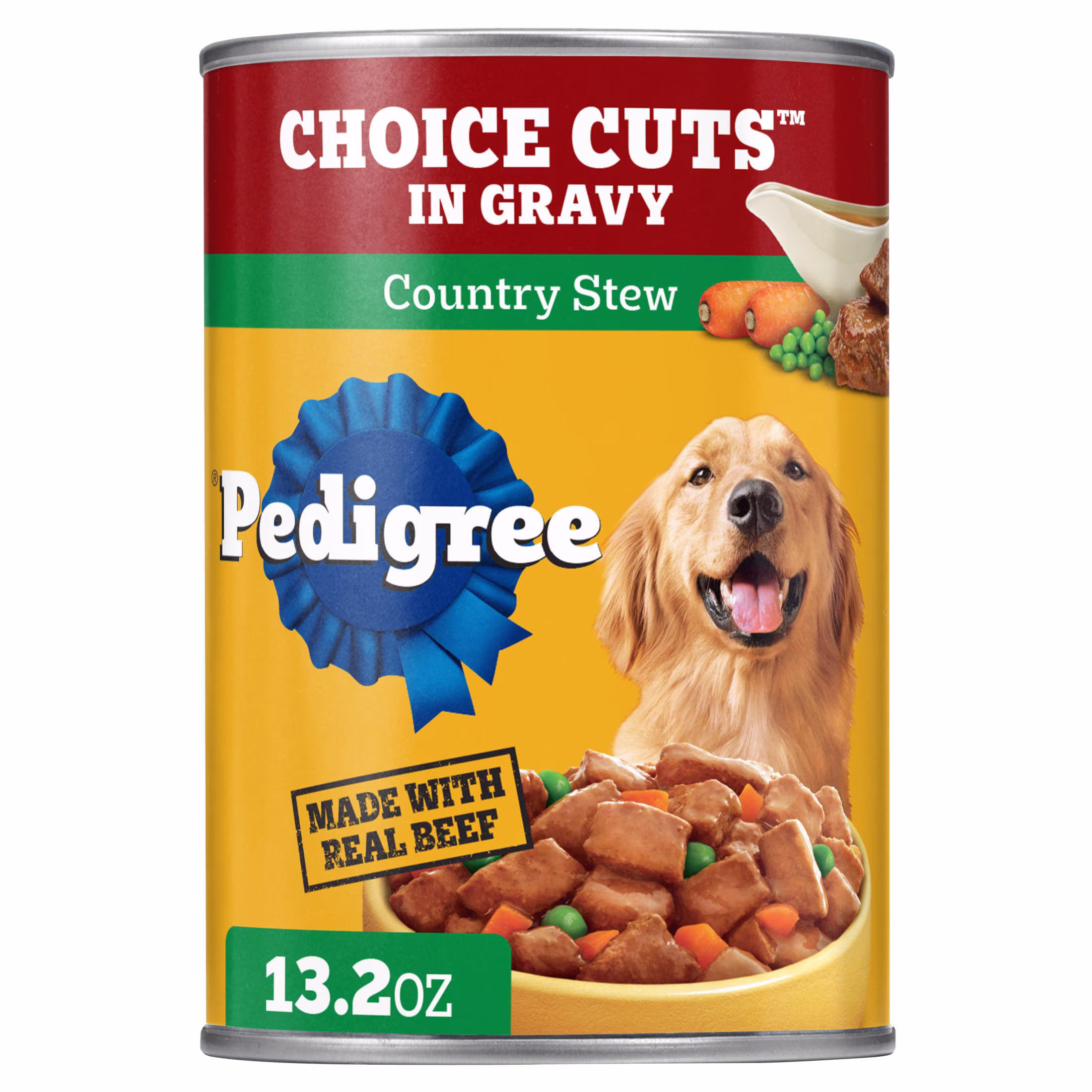 (6 pack) Pedigree Choice Cuts In Gravy Adult Soft Wet Dog Food Country Stew Flavor, 13.2 Oz Cans, 12 Count