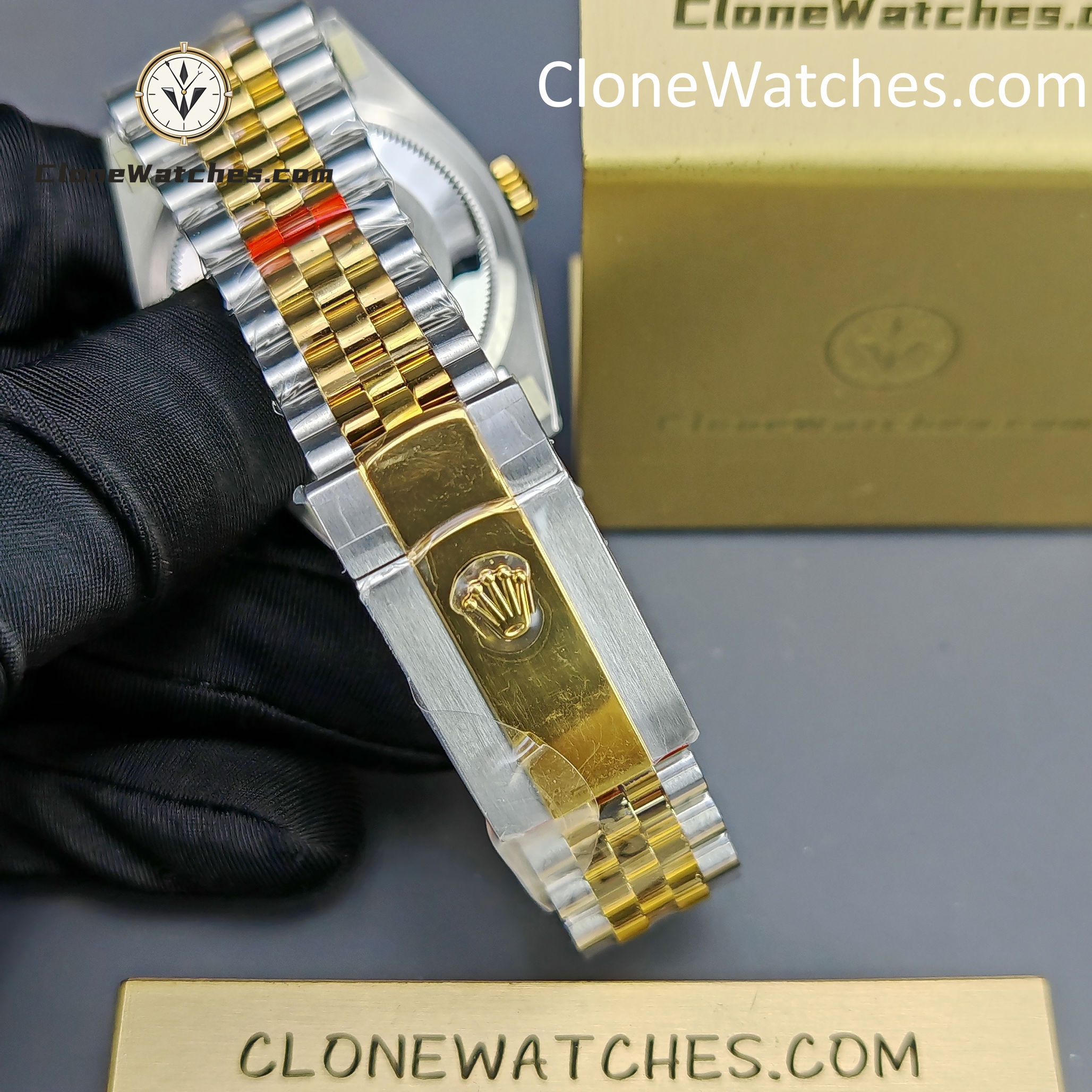 Rolex Super Clone Watches 1:1 DateJust Gold Dial m126233-0015 Jubilee 36MM 3235 Movement