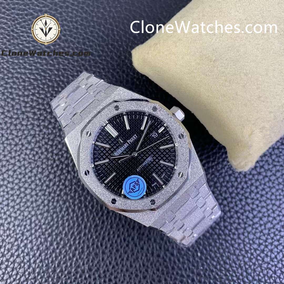 Audemars Piguet Super Clone Watches 1:1 Royal Oak Frost 15400 Black Dial