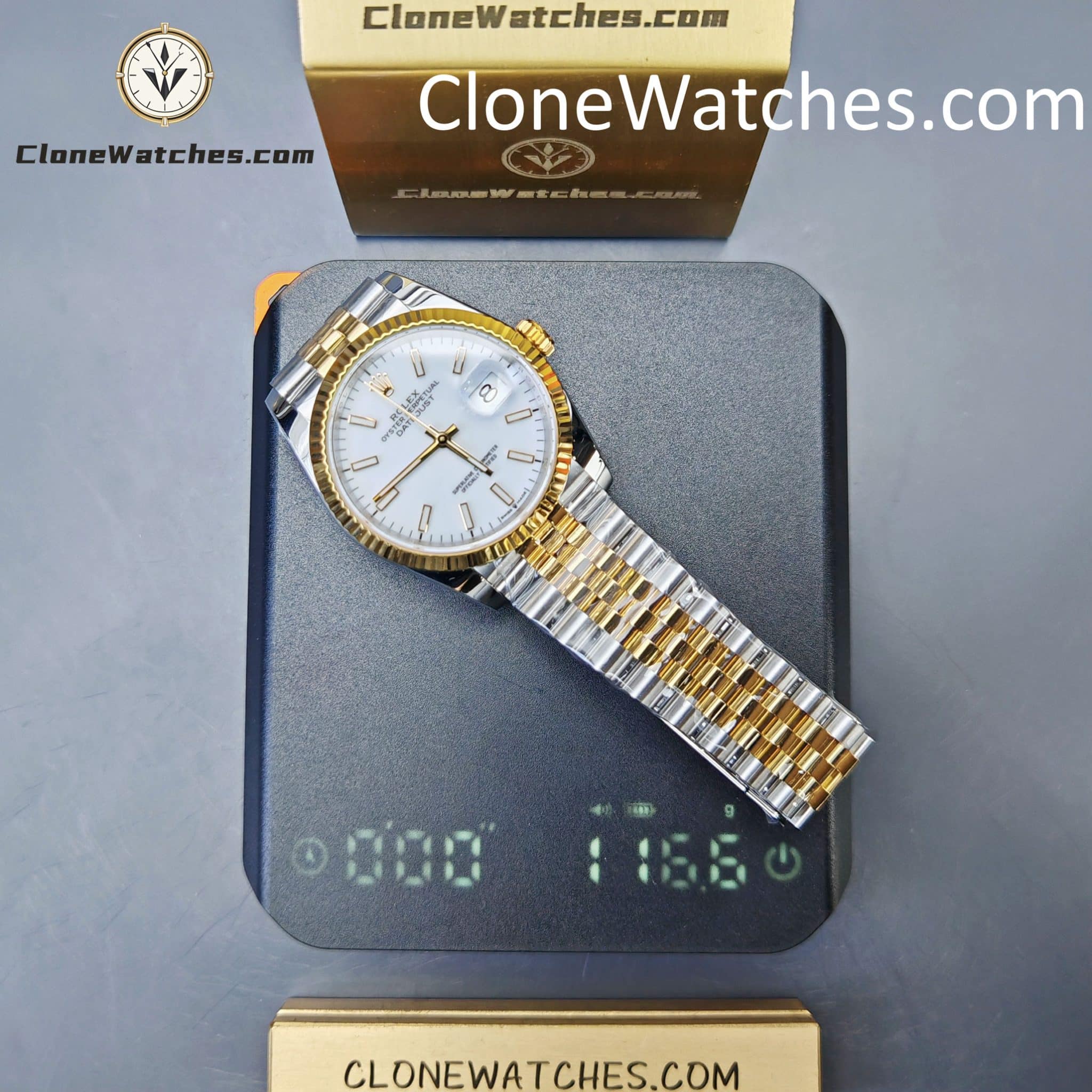 Rolex Super Clone Watches 1:1 DateJust m126233-0019 White Dial Jubilee 36MM 3235 Movement
