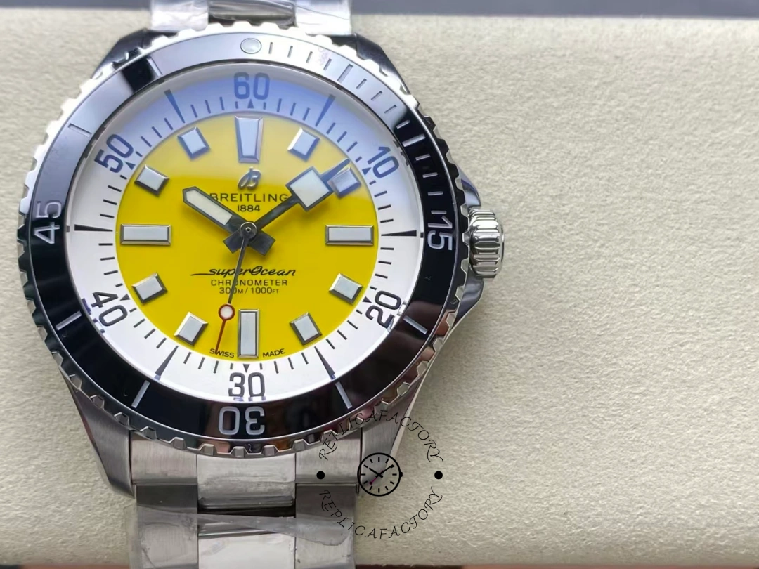 Breitling Superocean Automatic 42 Men's Watch A17375211I1A1 1:1 Clone Yellow Dial