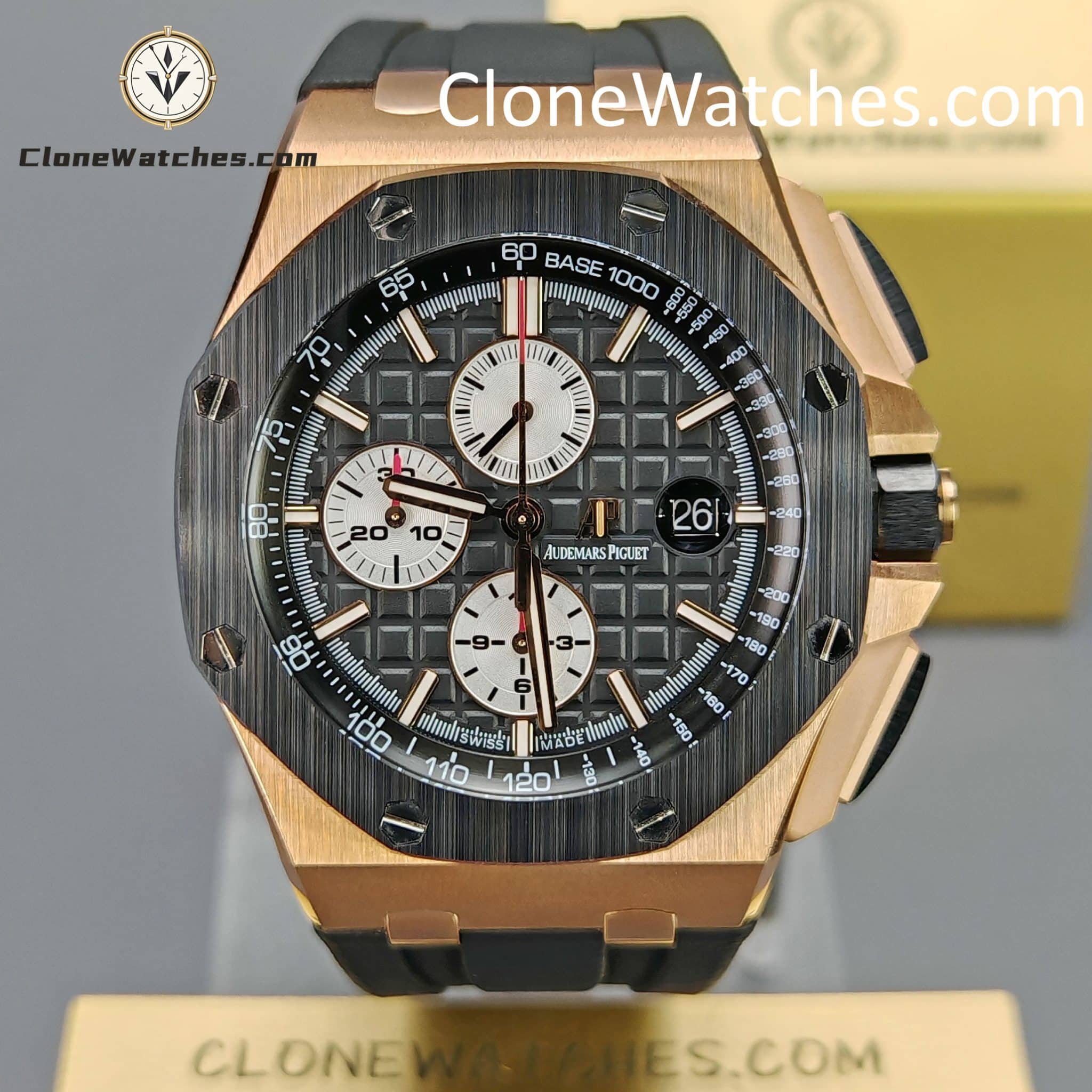 Audemars Piguet Super Clone Watches 1:1 Royal Oak Offshore Chronograph Rose Gold 26400RO 44MM