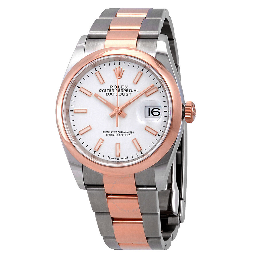 Rolex Datejust 36 Automatic White Dial Steel and 18k Everose Gold Men s Watch 126201WSO（Lifetime free warranty+90-days replacement service & Refund!.）