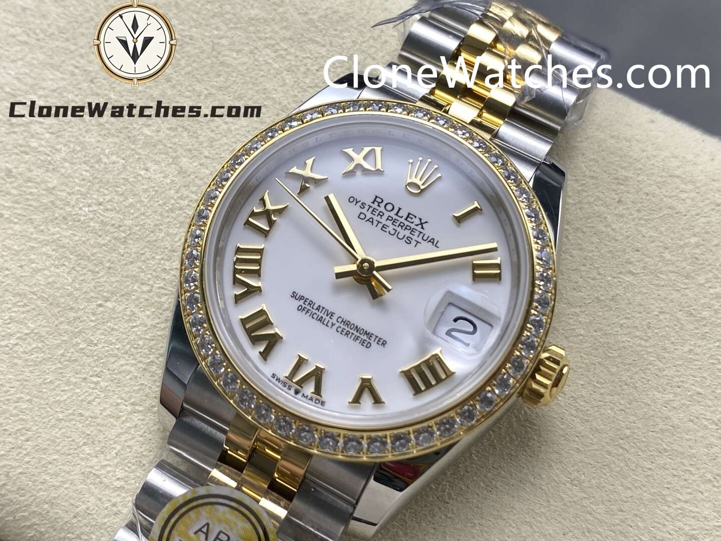 Rolex Super Clone Watches 1:1 DateJust m278383rbr-0002 Jubilee 31MM 2236 Movement