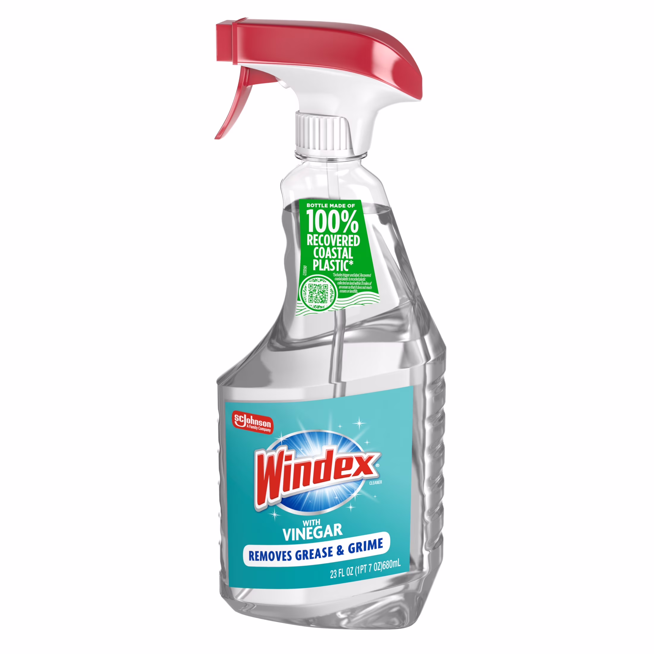 Windex® with Vinegar Glass Cleaner, Spray Bottle, 23 fl oz