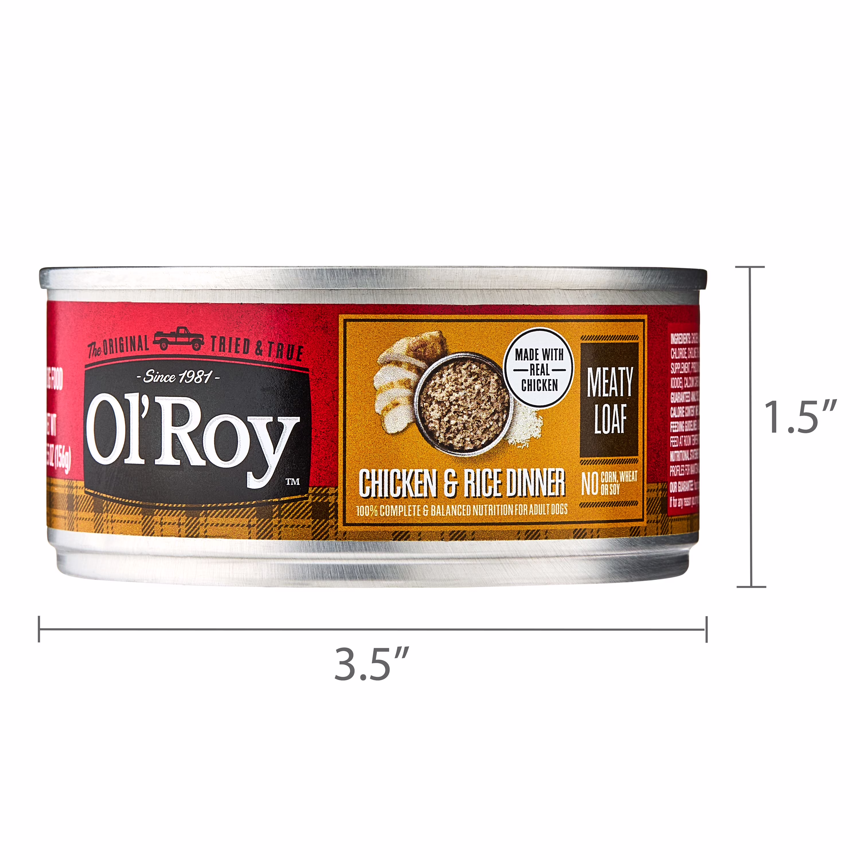 (6 pack) Ol' Roy Chicken & Rice Dinner Meaty Loaf Wet Dog Food, 5.5 oz Can