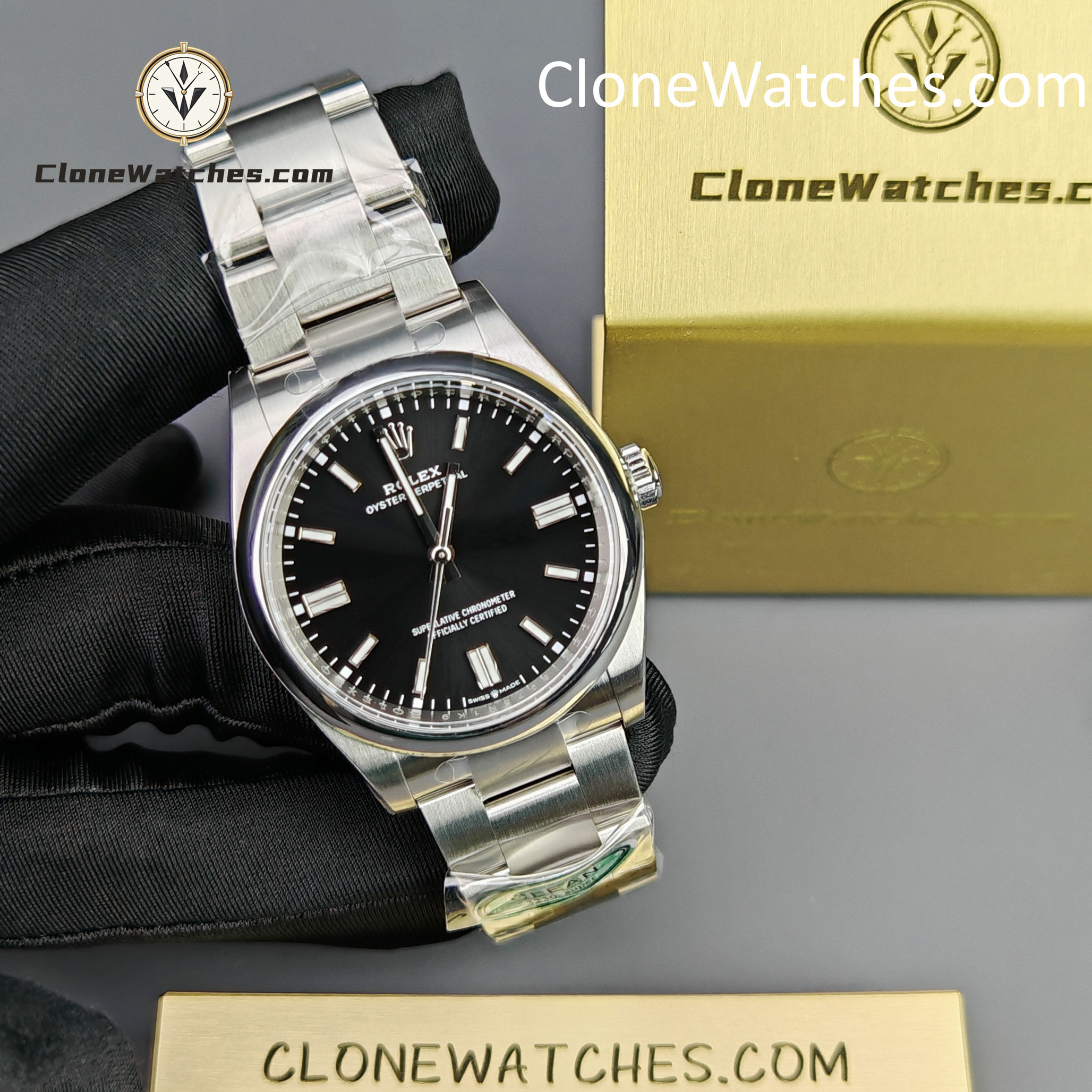 Rolex Super Clone Watches 1:1 Oyster Perpetual Black Dial 36mm M126000-0002 3230 Movement