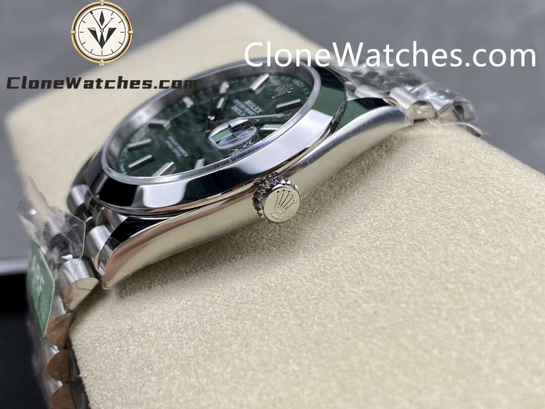 Rolex Super Clone Watches 1:1 DateJust Green Fluted Dial m126300-0021 Jubilee 41MM 3235 Movement