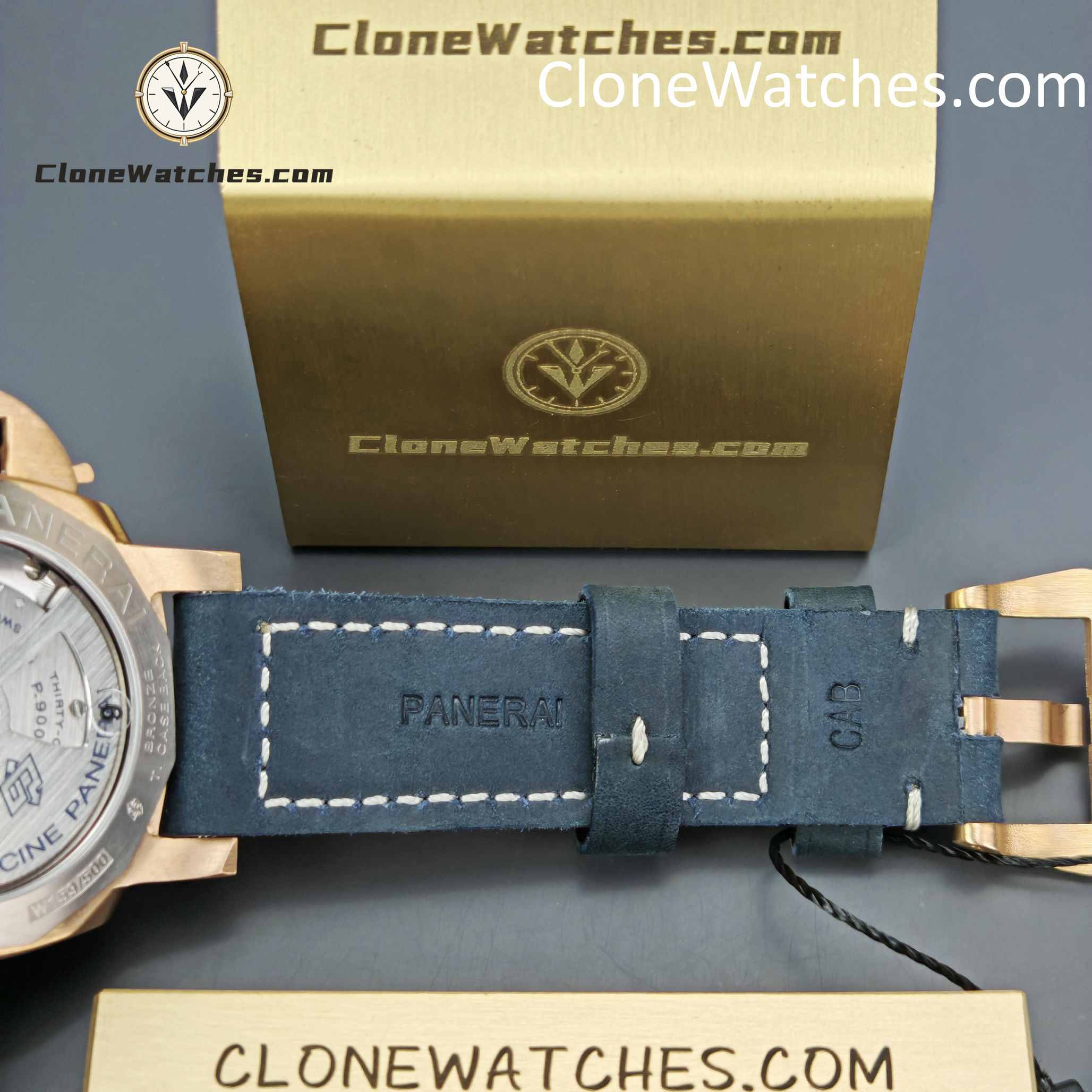 Panerai Super Clone Watches 1:1 Submersible Bronzo PAM01074 Blue Dial