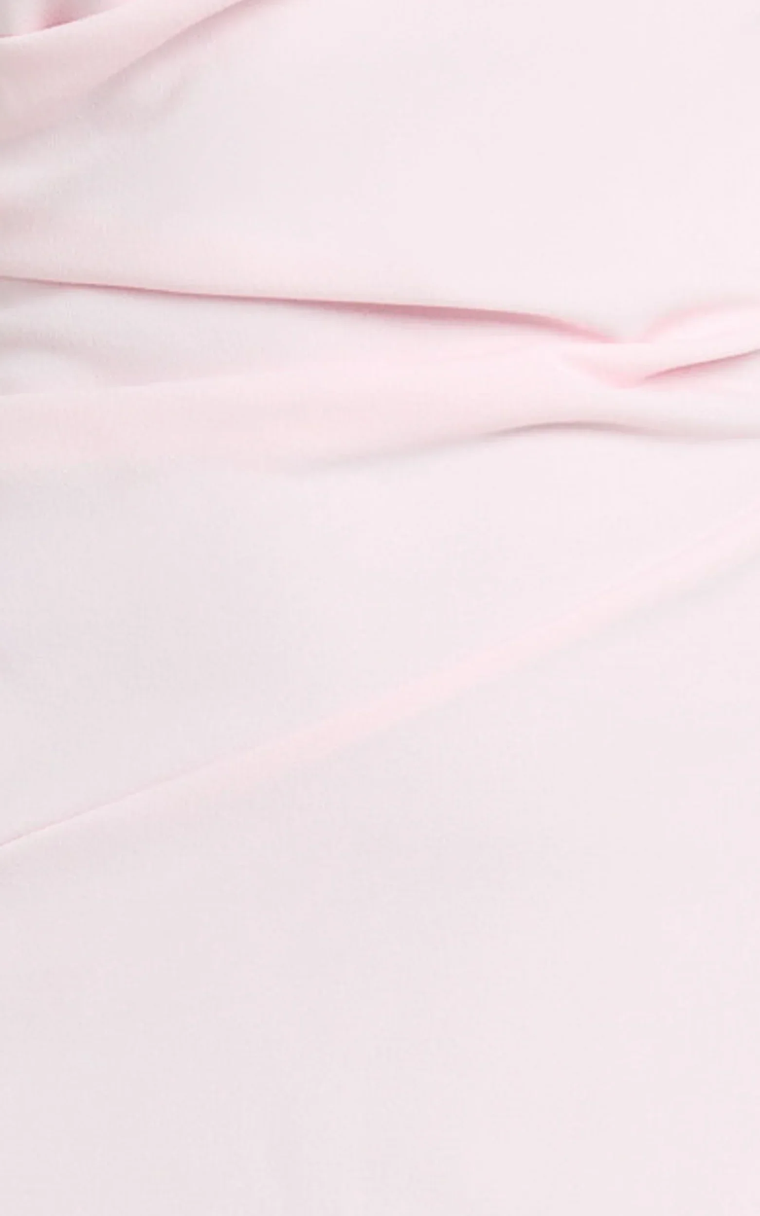 Visenta Midi Dress - Asymmetrical Sleeve Dress in Pink