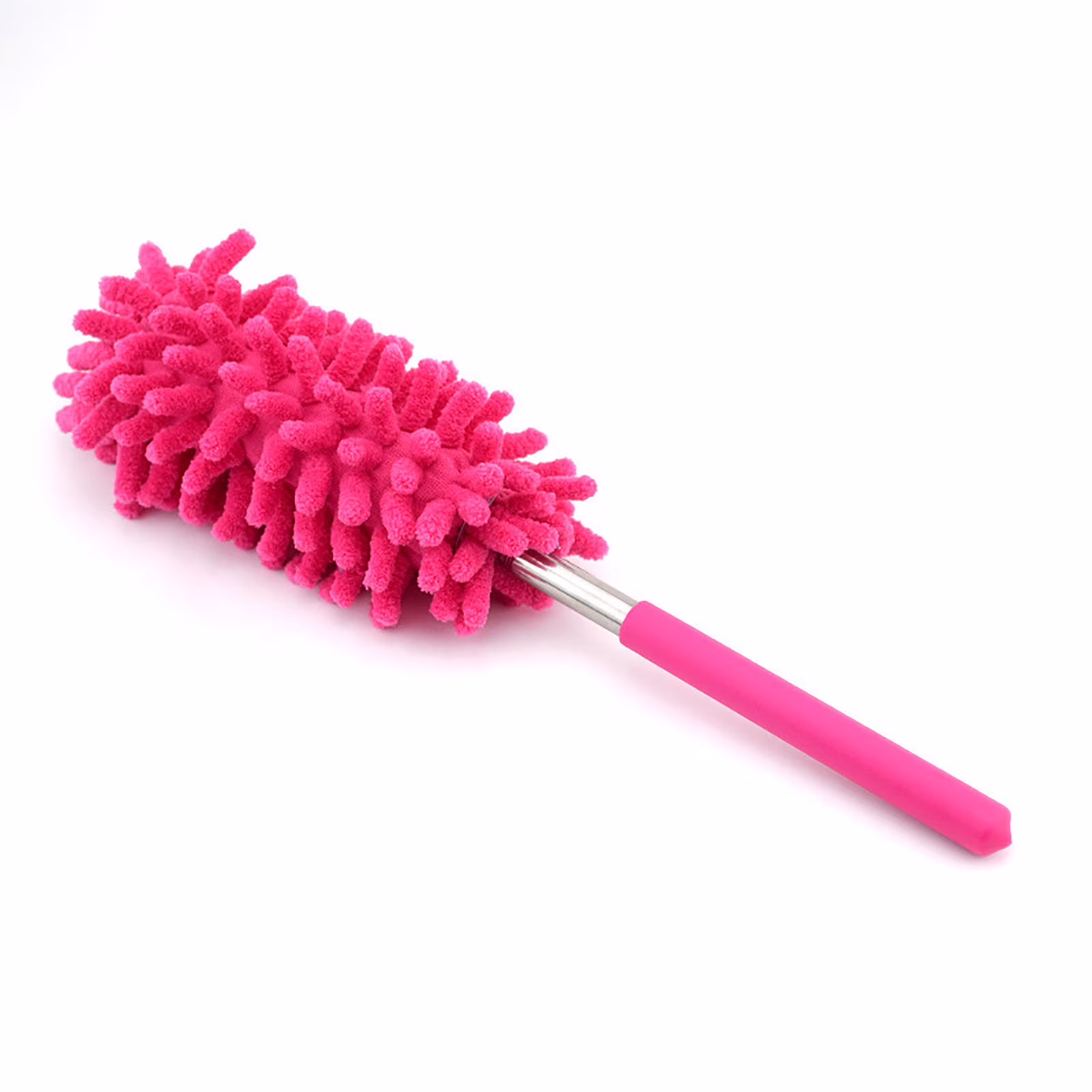 Extendable Hand Duster Brush – Dusknt Purple Microfiber Retractable Duster with Telescoping Pole, Washable & Reusable Pad for Car Interior, Home Furniture & Electronics, Perfect for Spring Deep