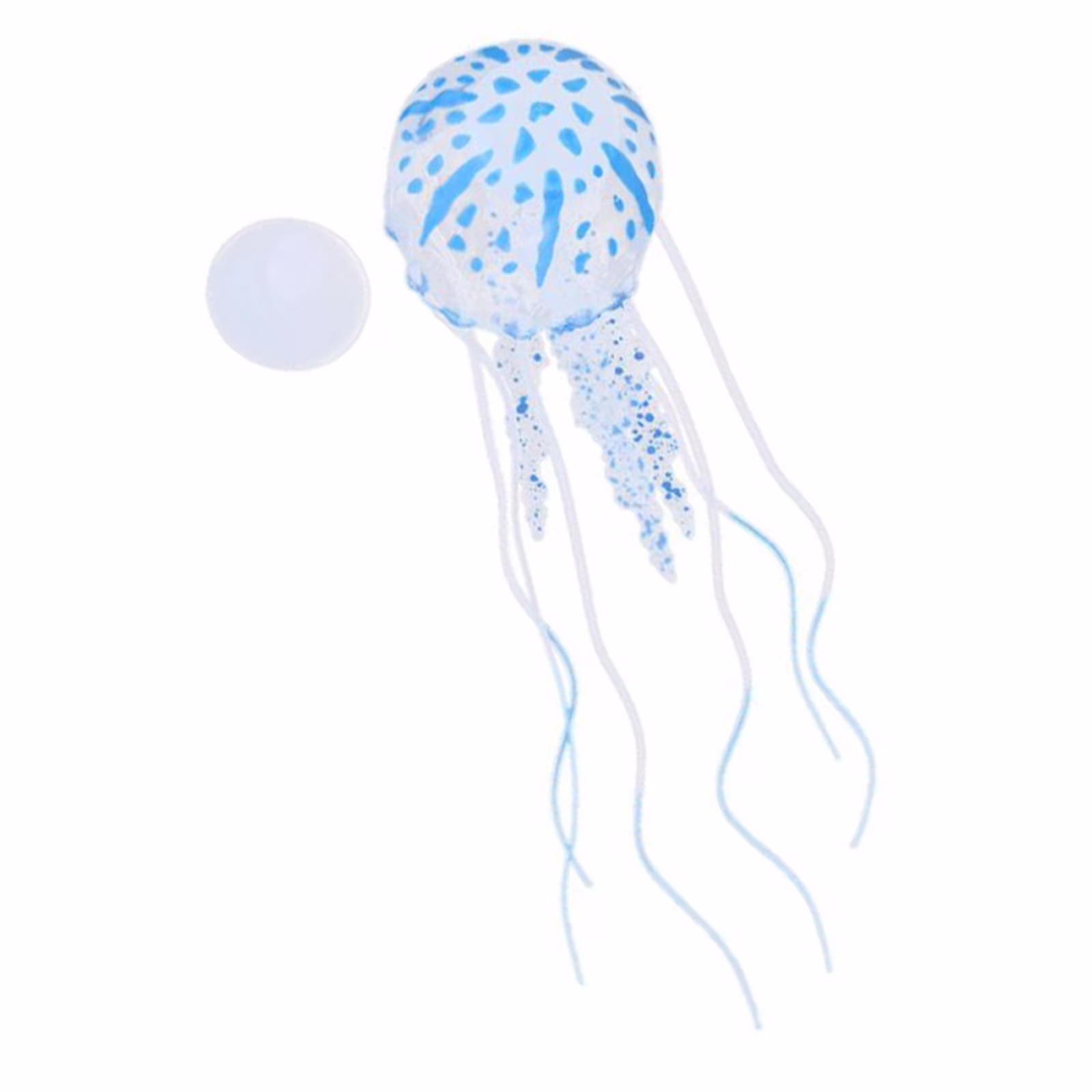 SLYNSHome Glowing Jellyfish Ornament Decoration for Aquarium Fish Tank,Simulation Jellyfish for Various Aquarium Fishtank - Blue