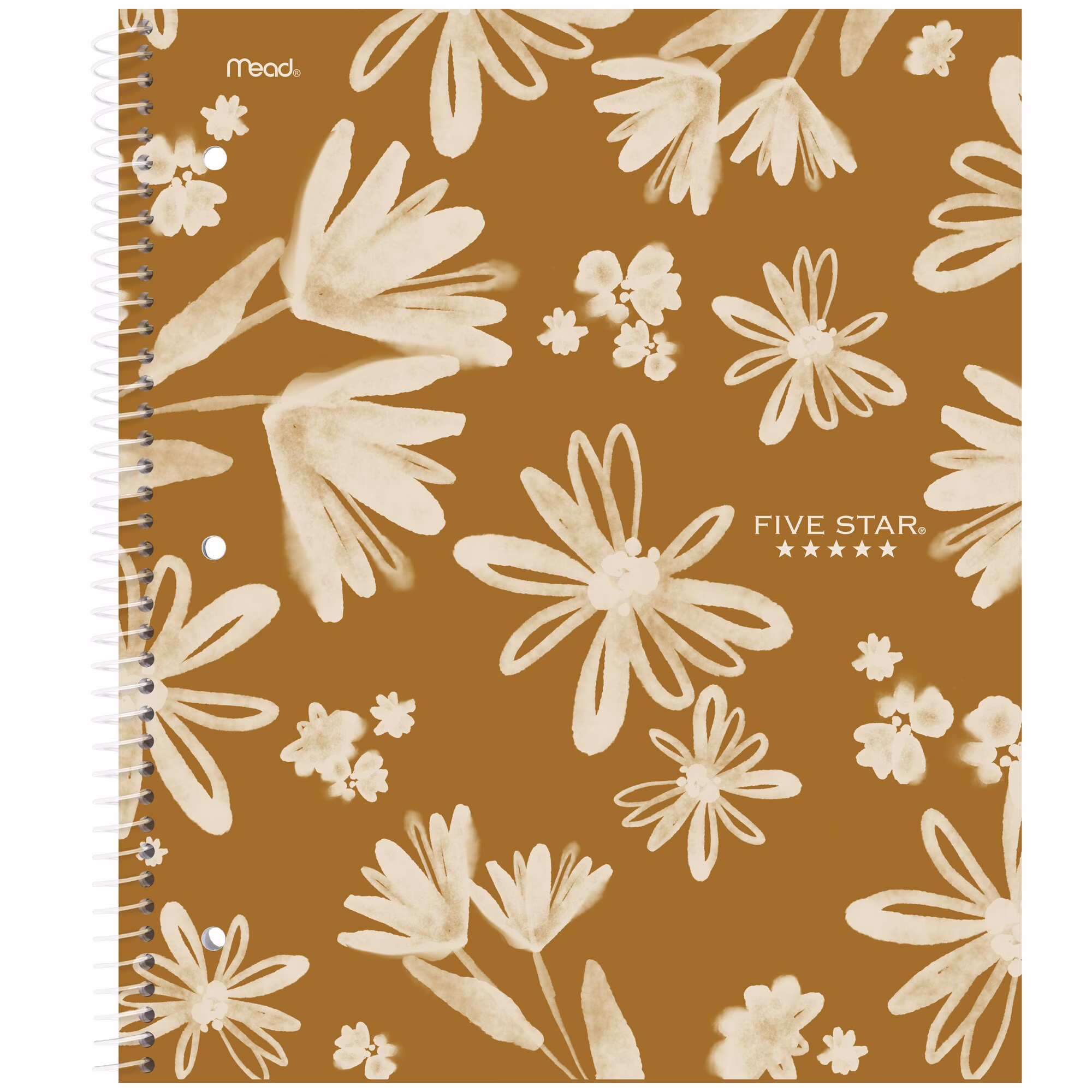 Five Star Soft Petals Spiral Notebook Plus Study App 1 Subject College Ruled 8