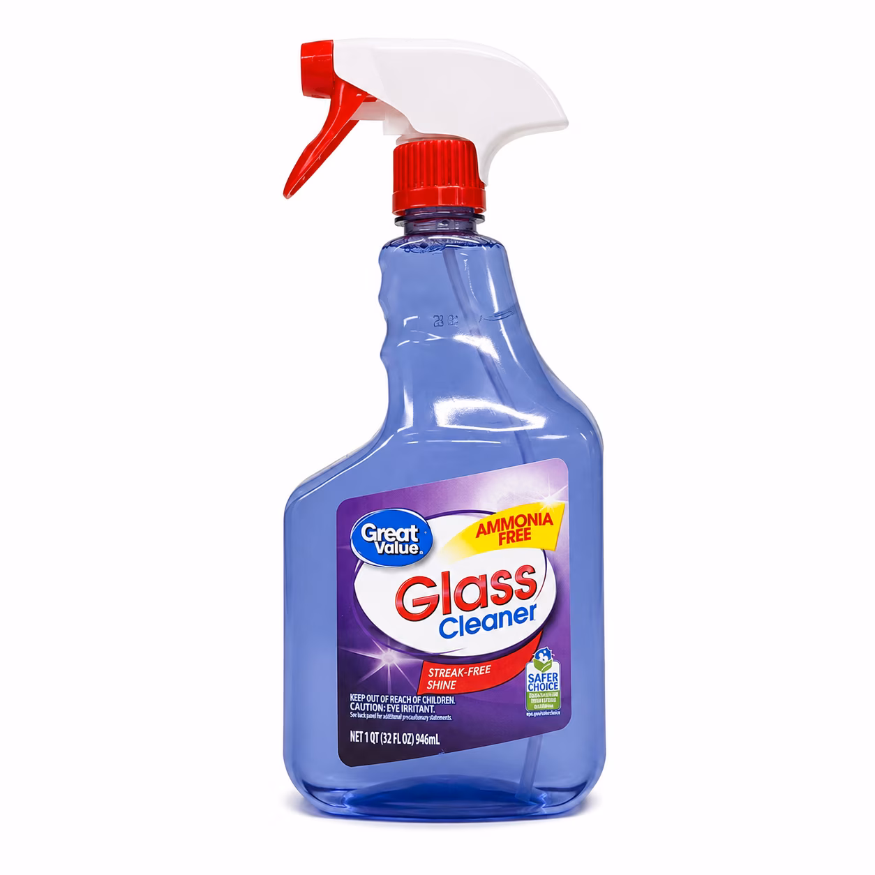 Great Value Ammonia Free Glass Cleaner, 32 fl oz