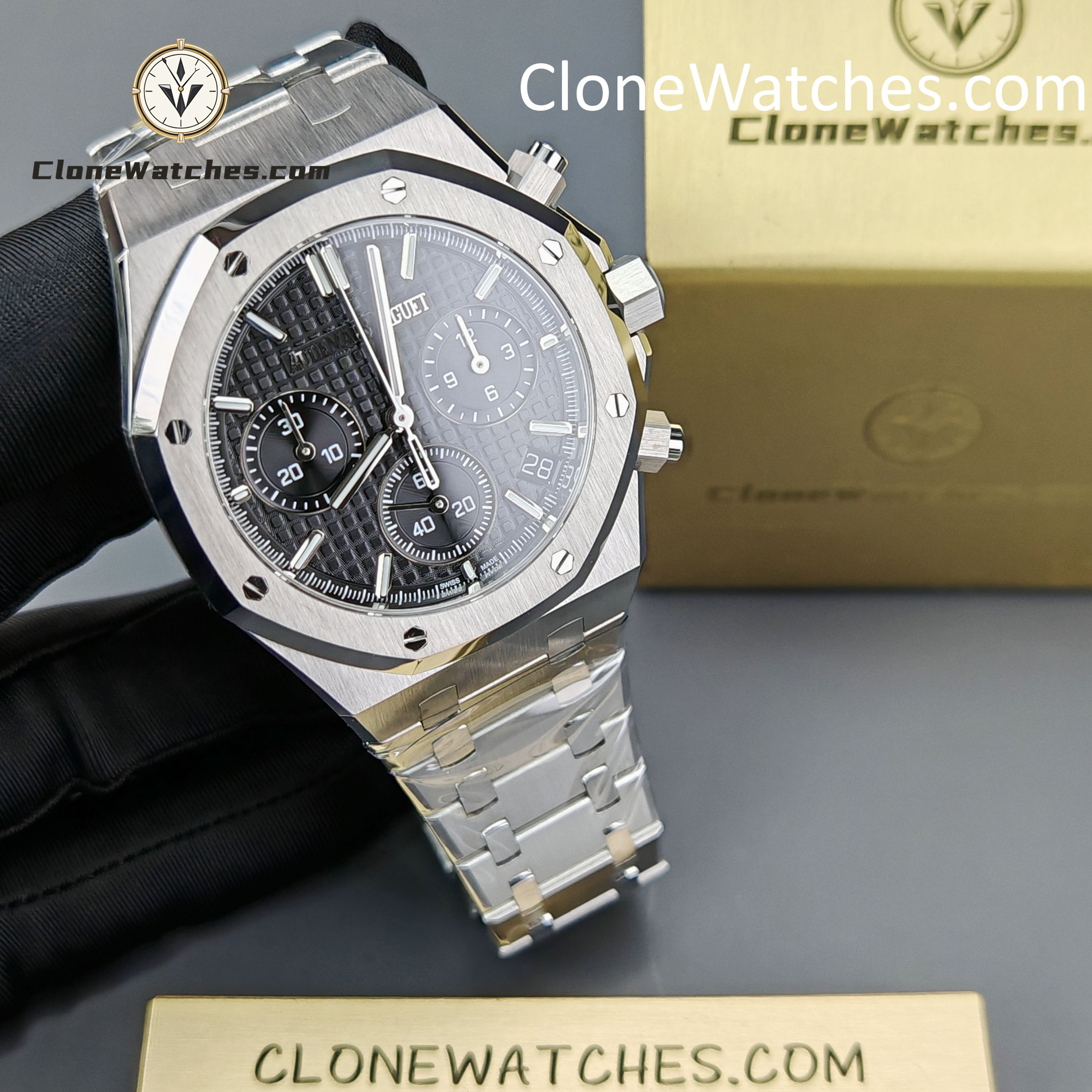 Audemars Piguet Super Clone Watches 1:1 Royal Oak Black Dial 26240 Selfwinding Chronograph