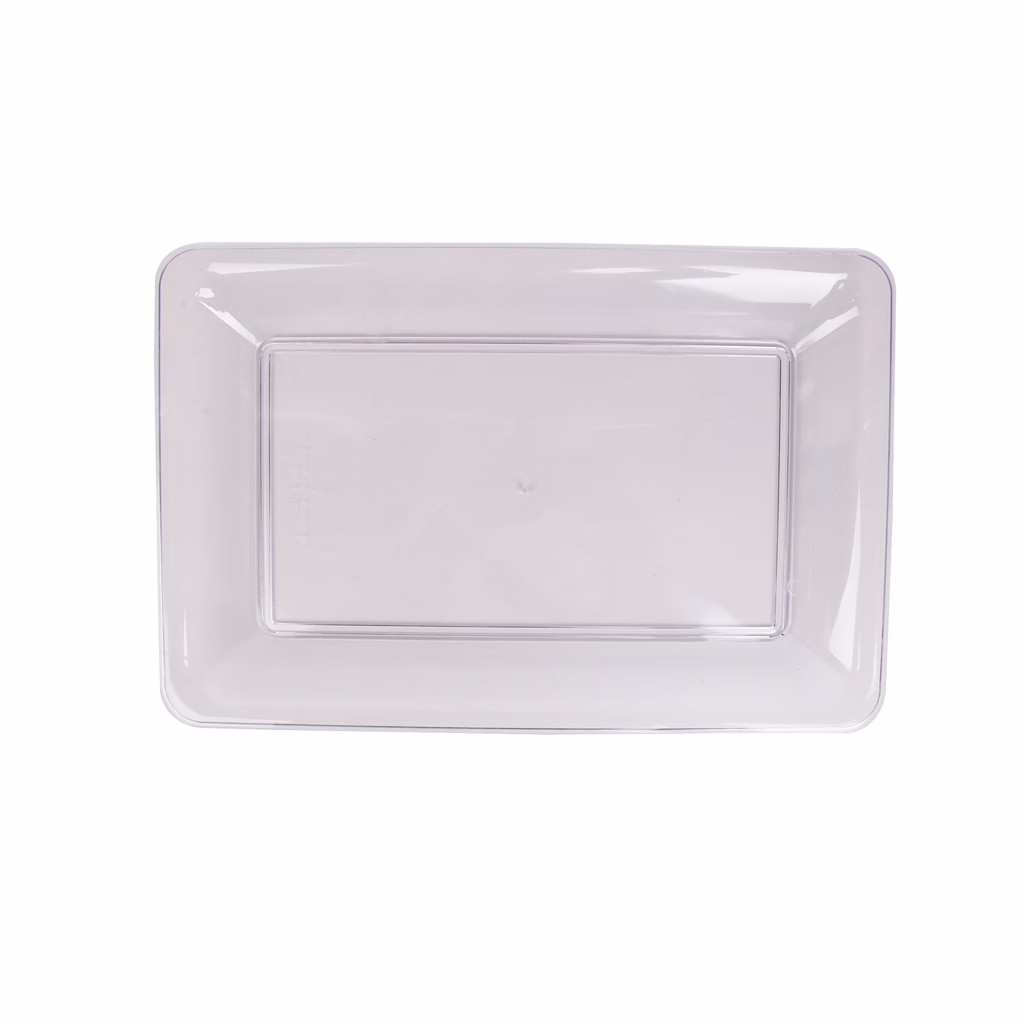 14 IN Clear Rectangular Plastic Food Tray, by Way To Celebrate
