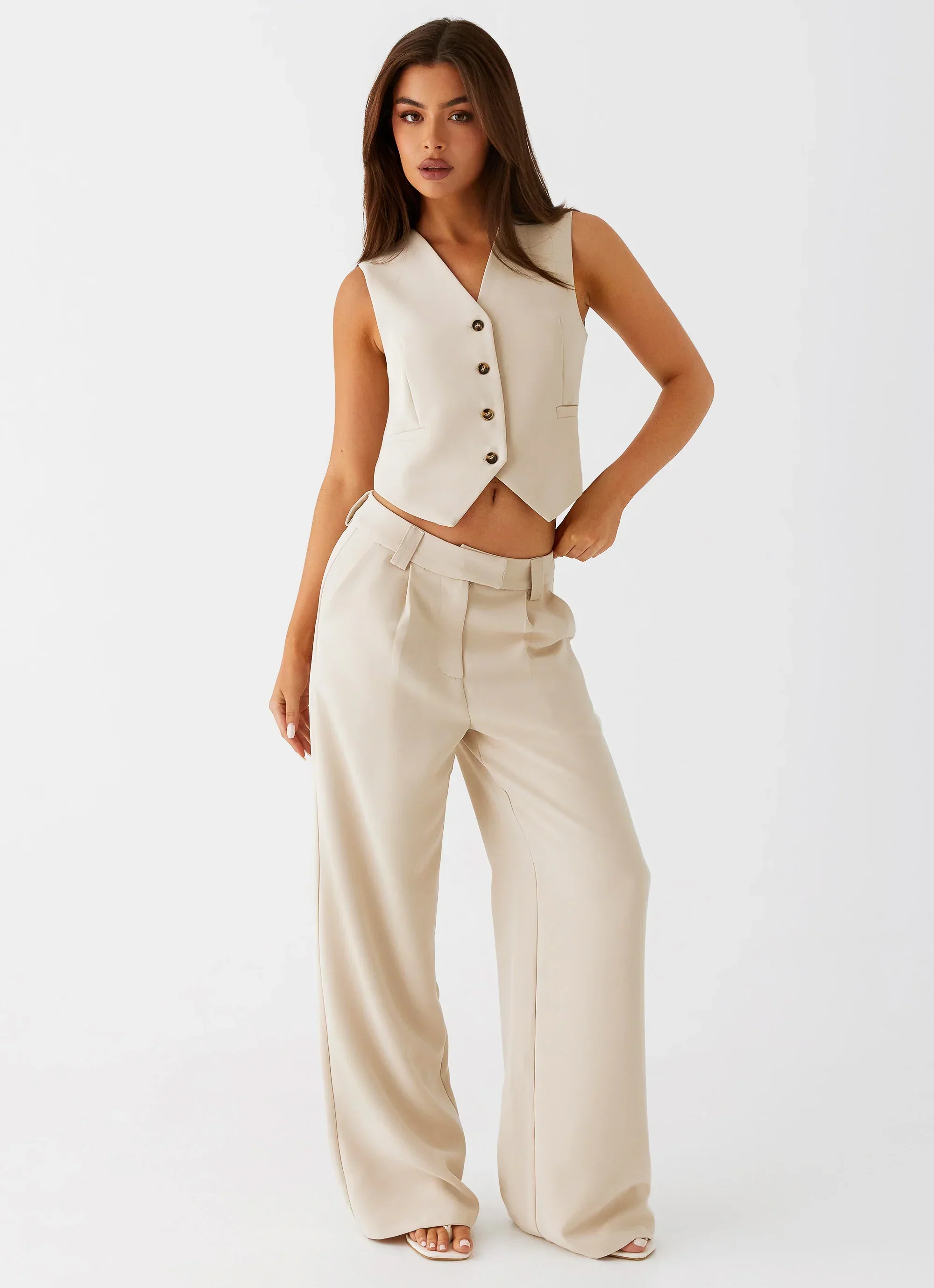 Midnight City Suit Pants - Beige