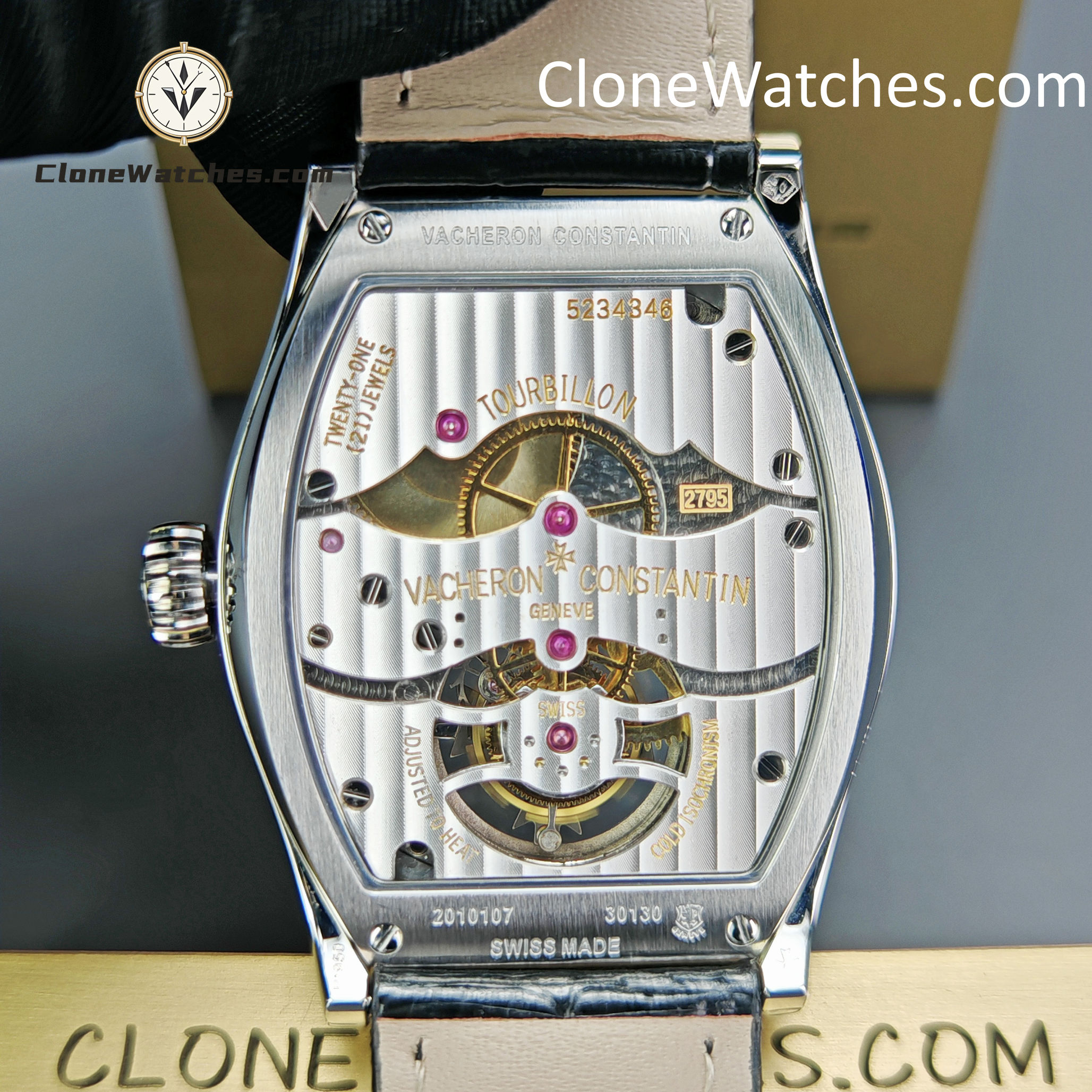 Vacheron Constantin Super Clone Watches 1:1 Malte Tourbillon 30130/000P-9876