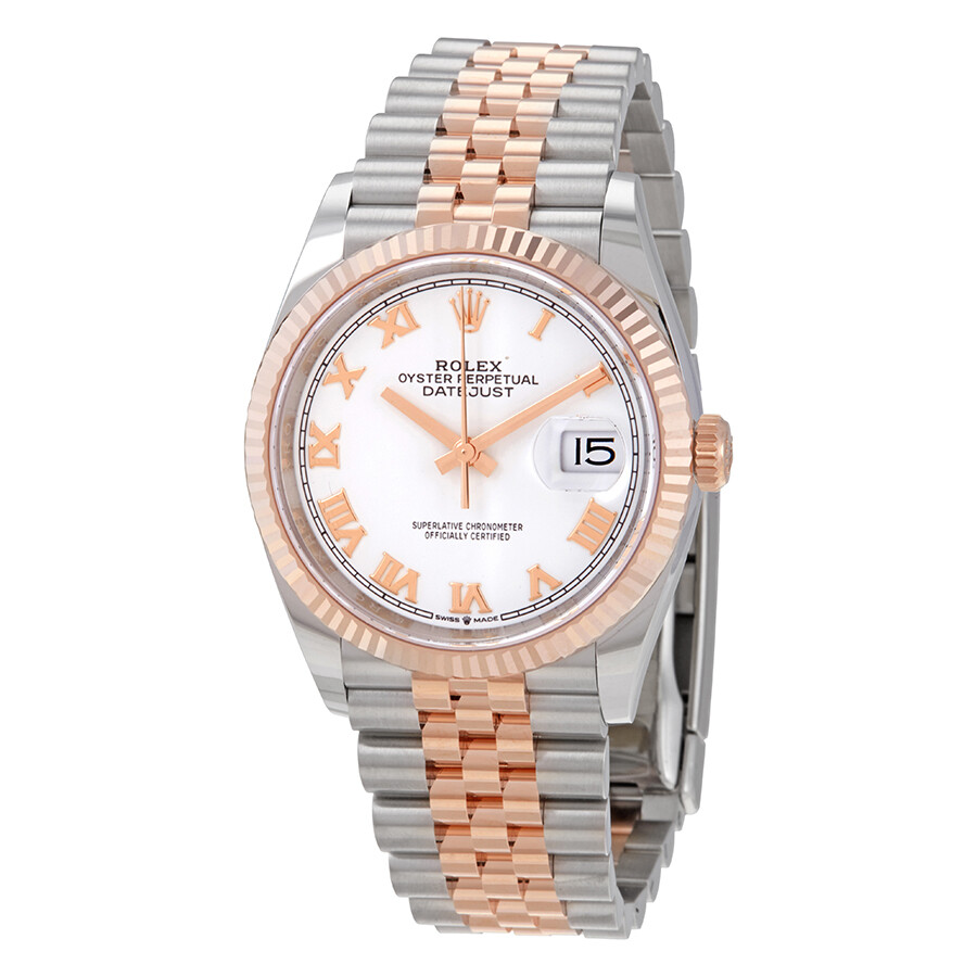 Rolex Datejust 36 Automatic White Dial Men s Steel and 18kt Everose Gold Jubilee Watch 126231WRJ（Lifetime free warranty+90-days replacement service & Refund!.）