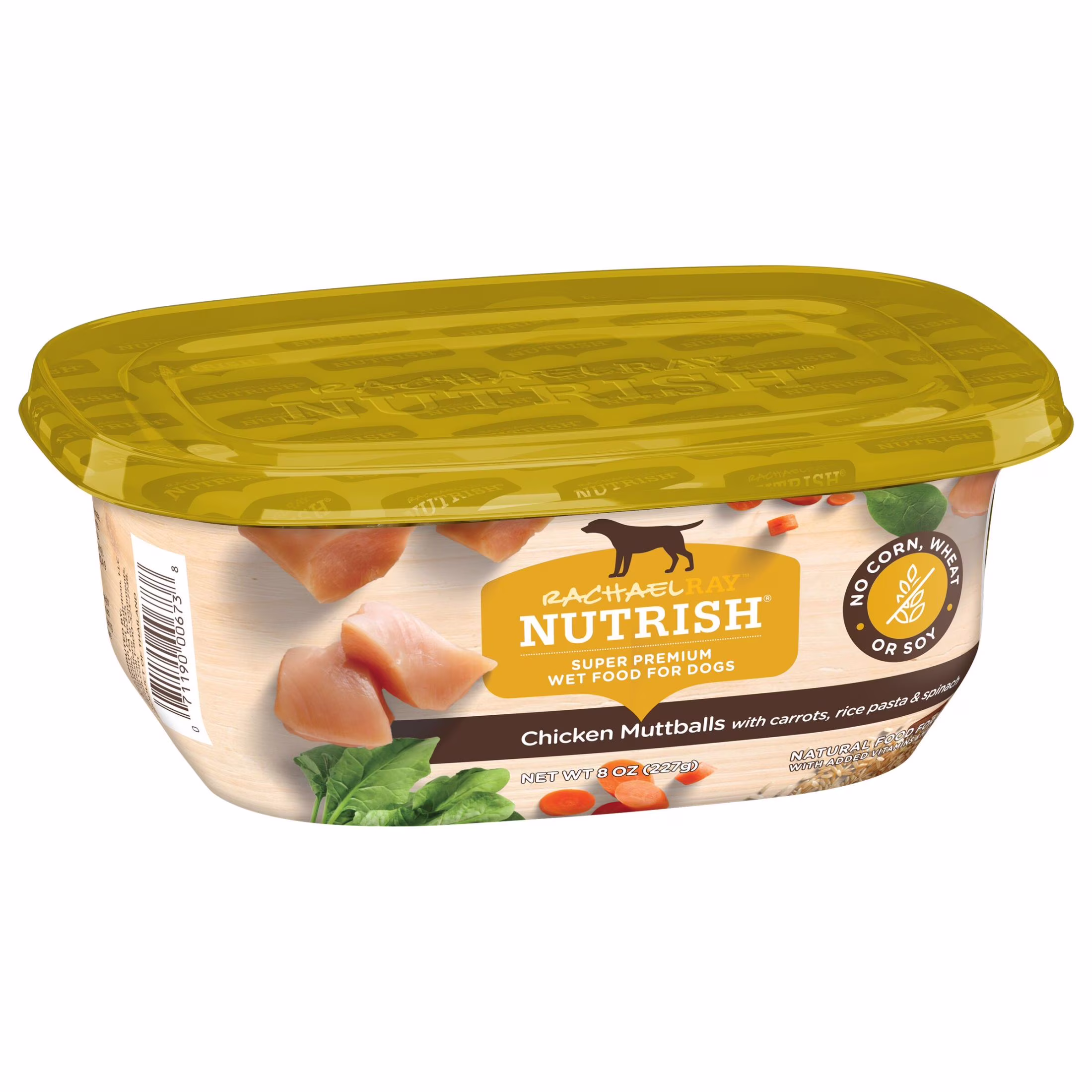 Rachael Ray Nutrish Natural Premium Wet Dog Food, Chicken Muttballs with Pasta, 8 Oz. Tub
