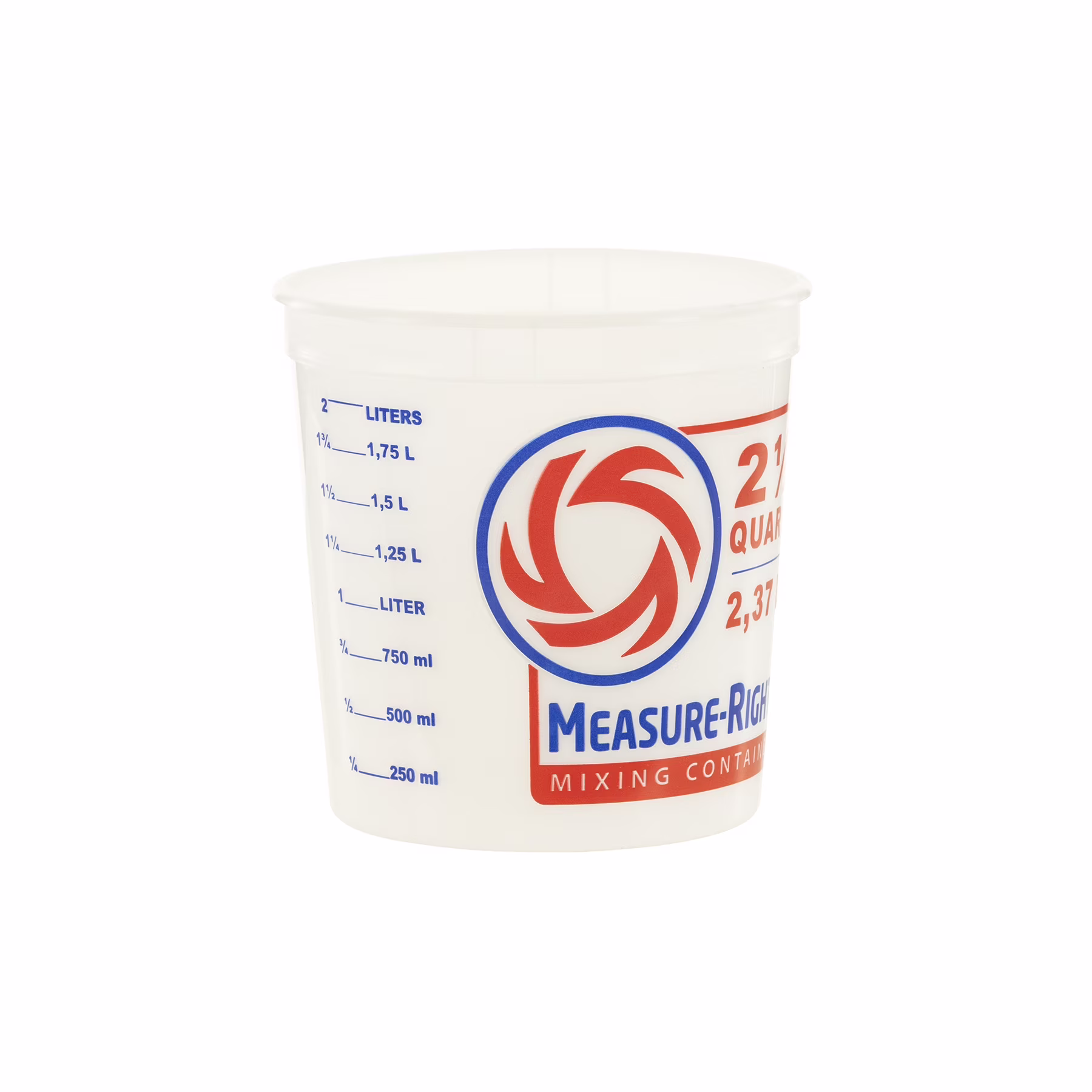 United Solutions 2.5 Quart Round Measure Right Plastic Mixing Container, Clear, 1 Each