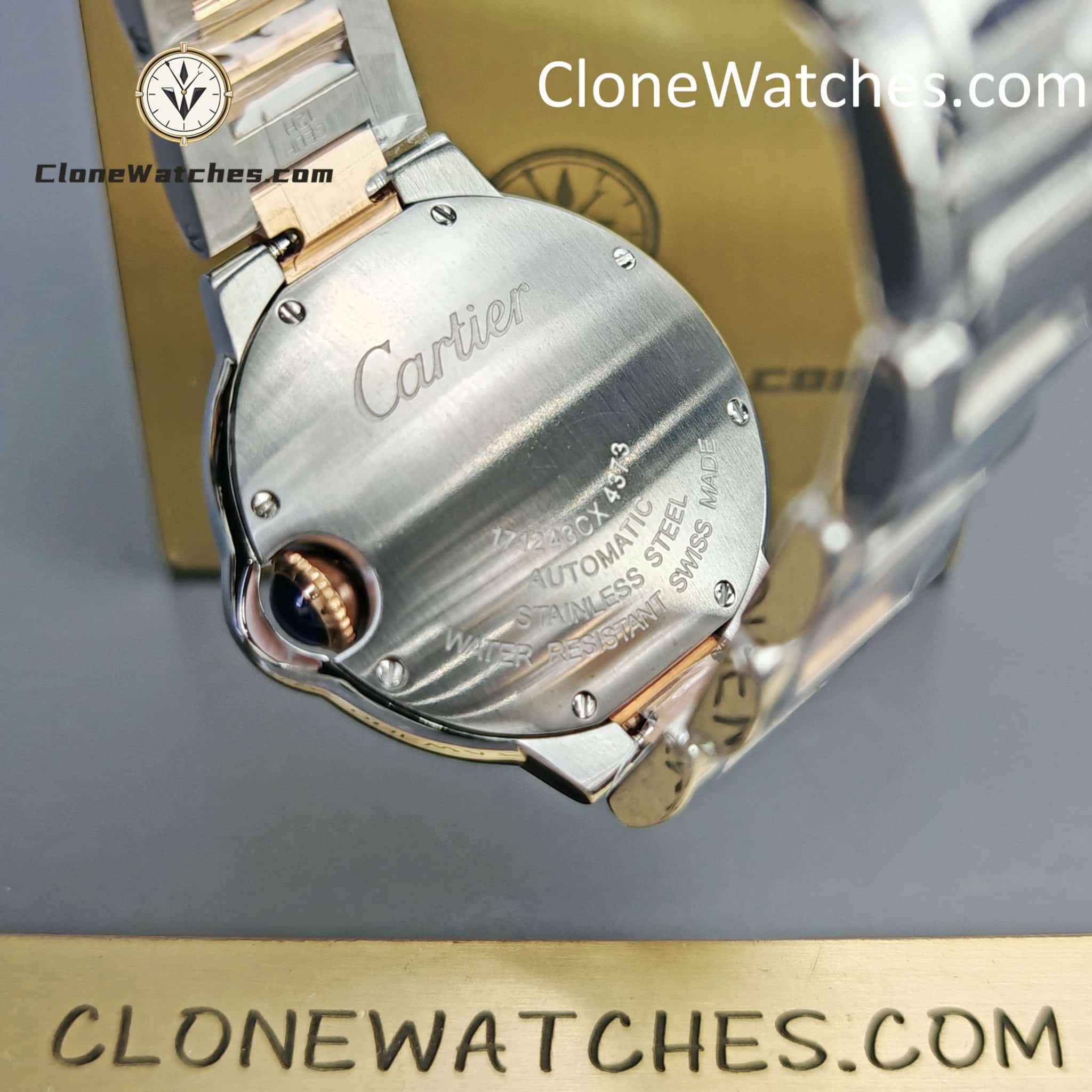 Cartier Super Clone Watches 1:1 Ballon Bleu de W6920070 Pink Mother-of-Pearl Dial 33mm