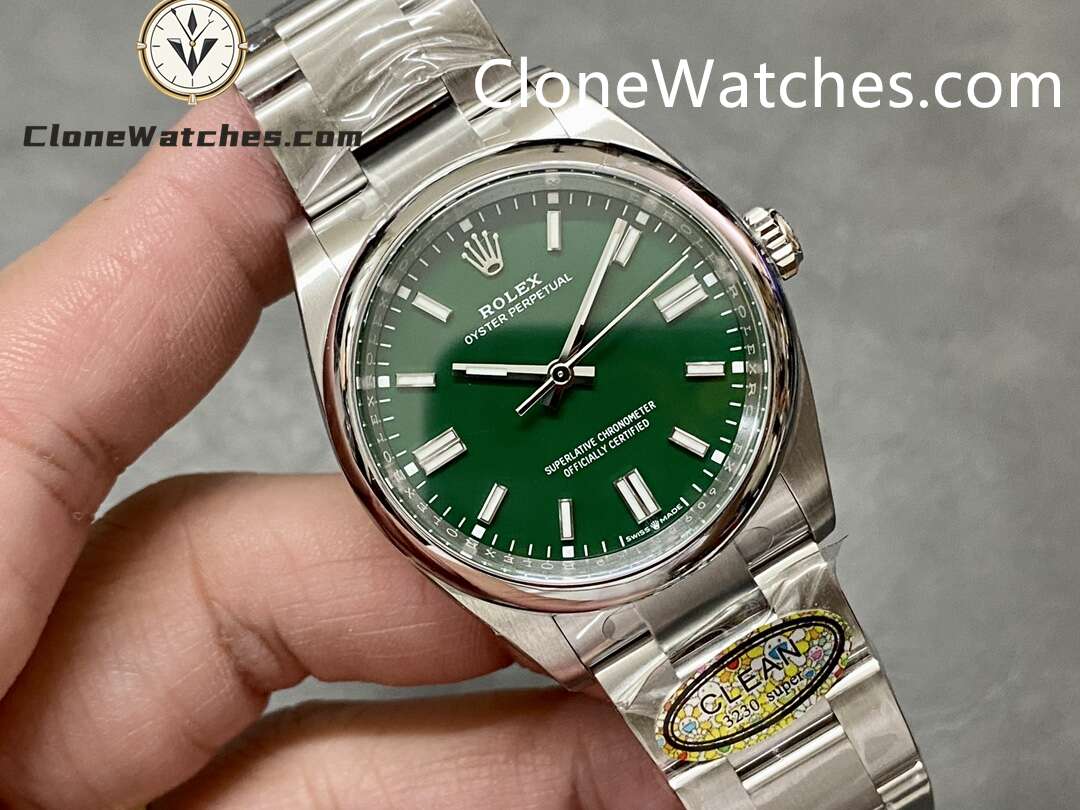 Rolex Super Clone Watches 1:1 Oyster Perpetual Green Dial 36mm m126000-0005 3230 Movement