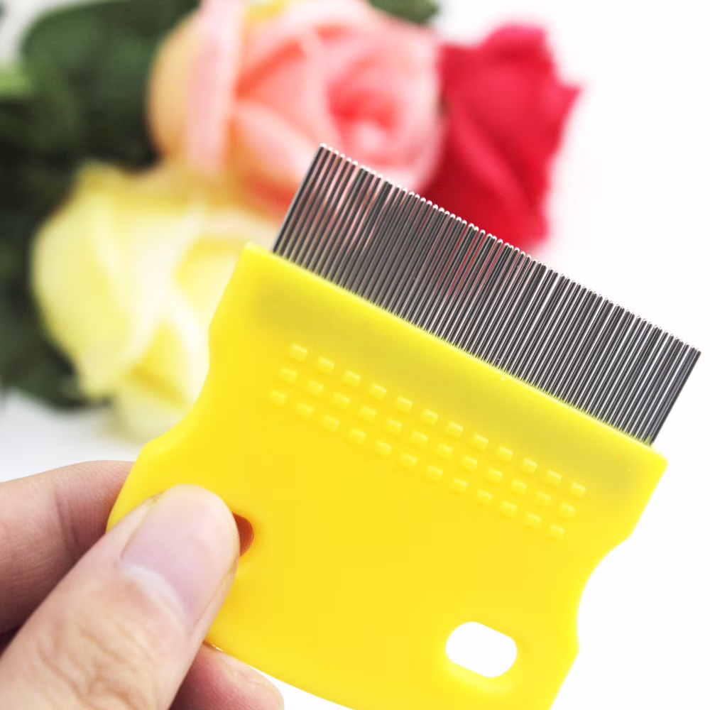 Shldybc Pet Hair Grooming Comb Flea Shedding Brush Puppy Dog Stainless Comb, Dog Puppy Grooming Steel Small Fine Toothed Pet Flea Comb