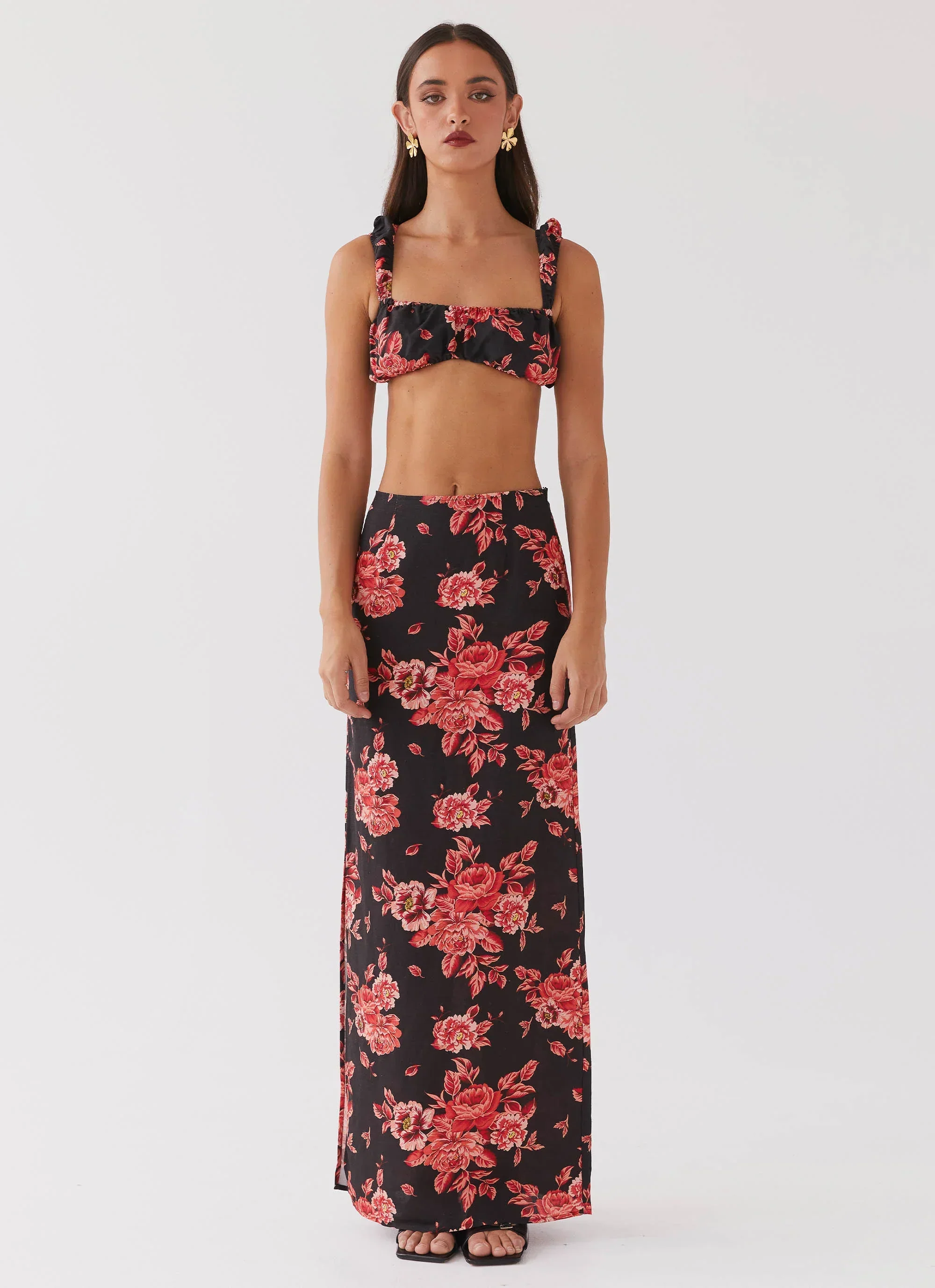 Valencia Villa Bralet Top - Midnight Rosa