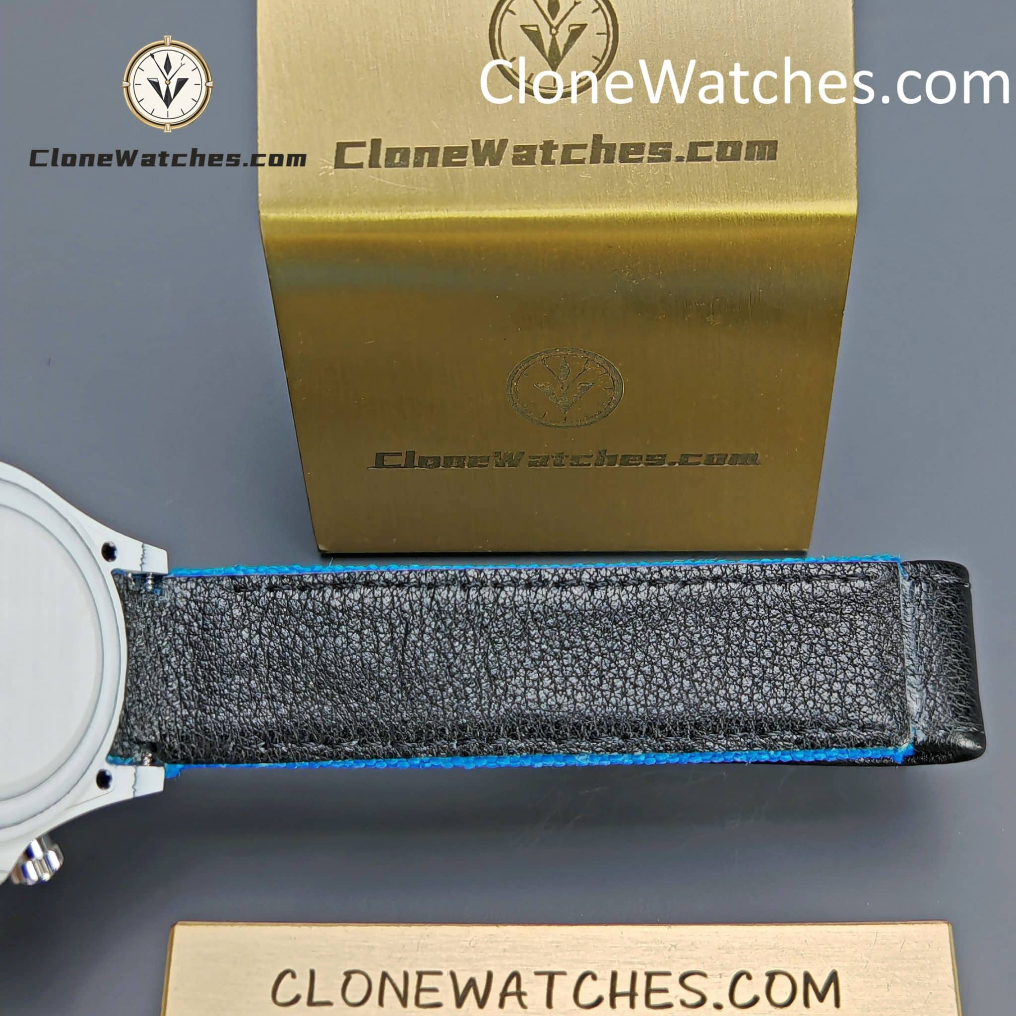 Modified Super Clone Watches 1:1 DiW Rolex Daytona Quartz Fiber Unique Piece RACING BLUE