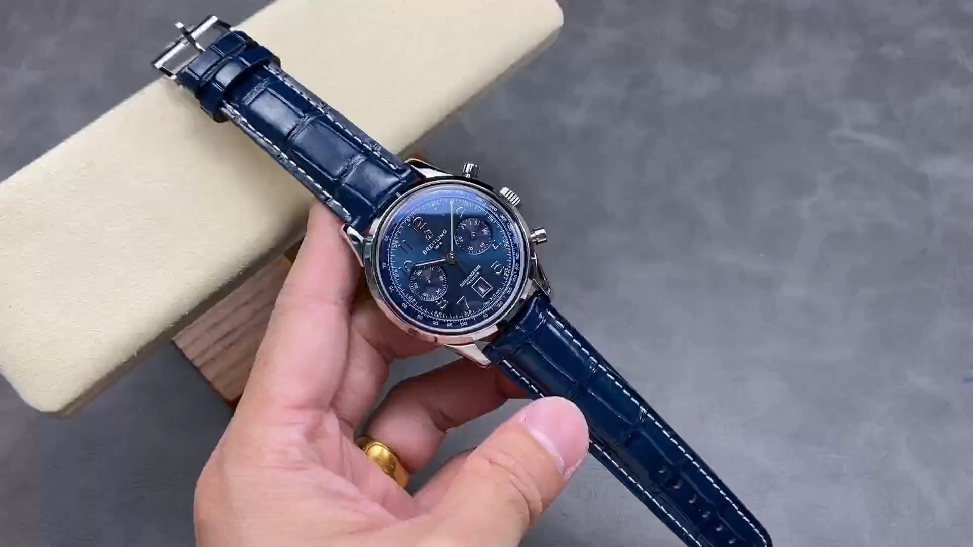 Breitling Premier B01 Chronograph Blue Dial AB0145171C1P2 Replica